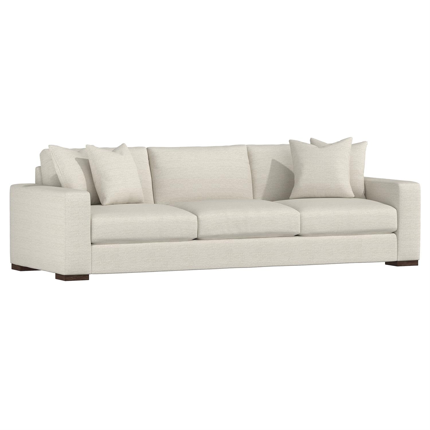 Bernhardt Furniture Plush Drew Three Seater Fabric Sofa in Java