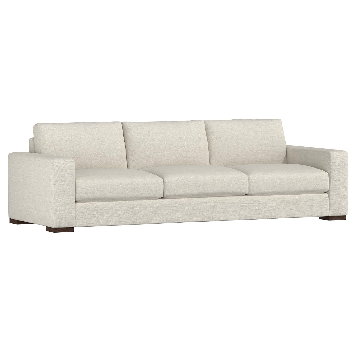 Bernhardt Furniture Plush Drew Three Seater Fabric Sofa in Java