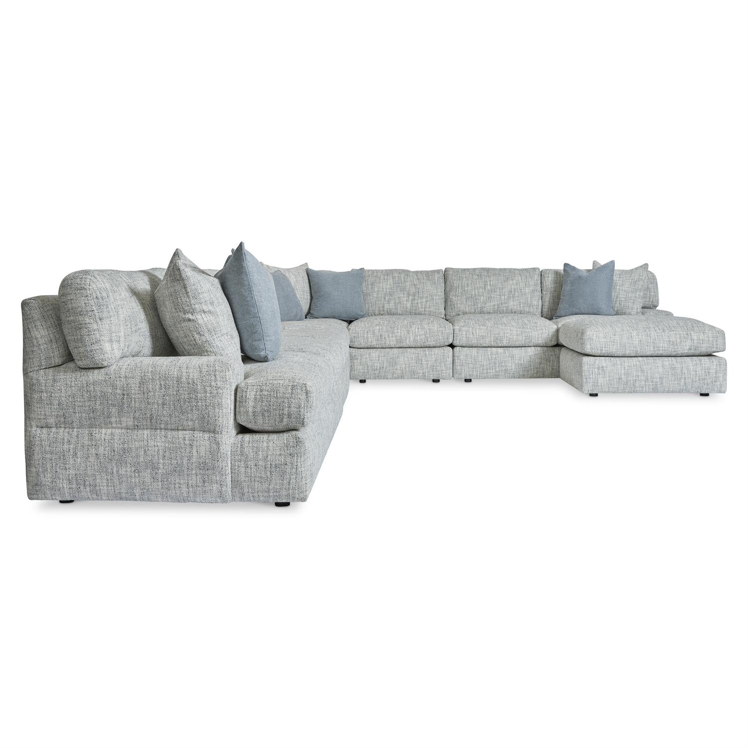 Bernhardt Furniture Plush Serena 7 pieces Fabric Sectional in Walnut