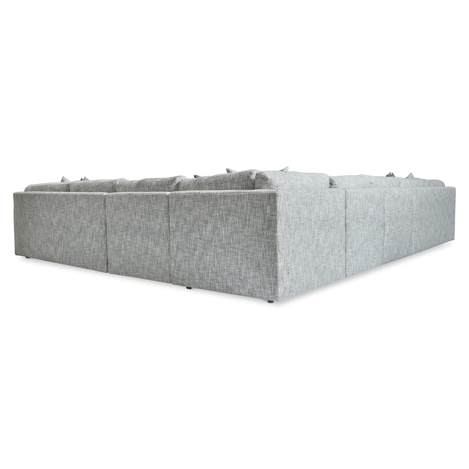 Bernhardt Furniture Plush Serena 7 pieces Fabric Sectional in Walnut