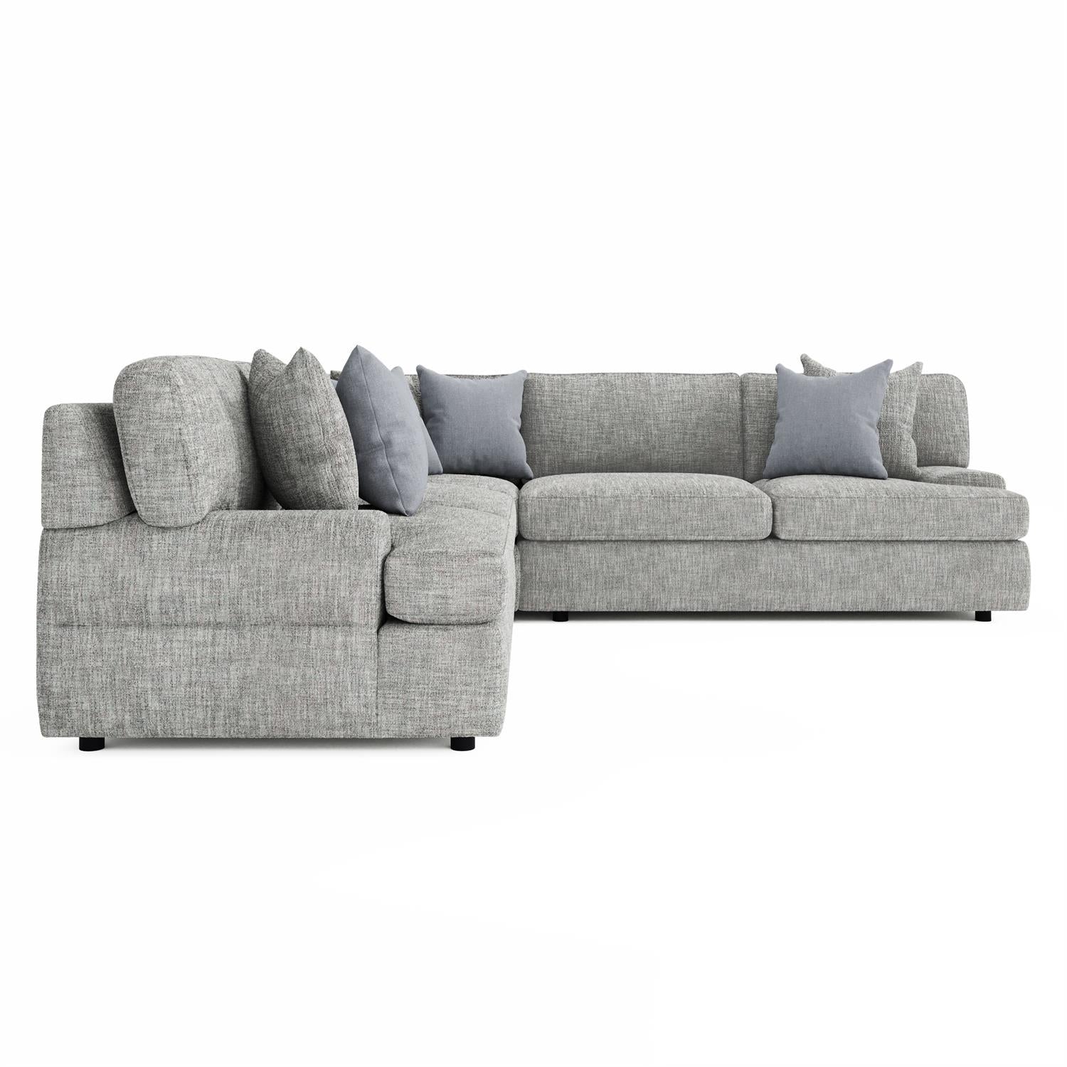 Bernhardt Furniture Plush Serena 3 pieces Fabric Sectional in Walnut