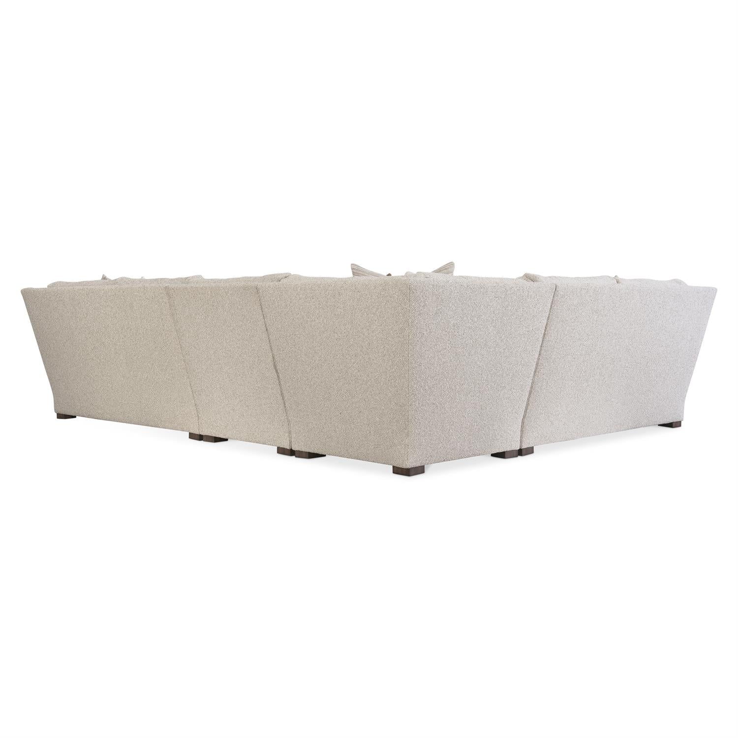Bernhardt Furniture Plush Ventura 4 pieces Fabric Sectional in Java
