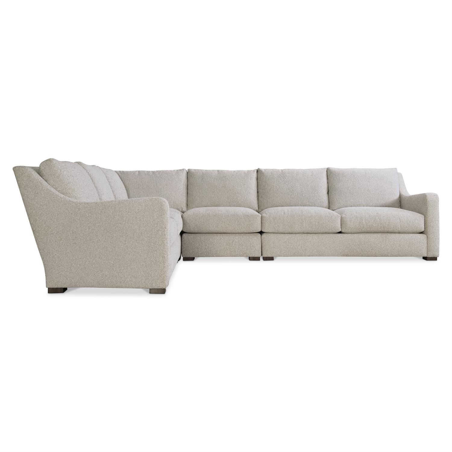 Bernhardt Furniture Plush Ventura 4 pieces Fabric Sectional in Java