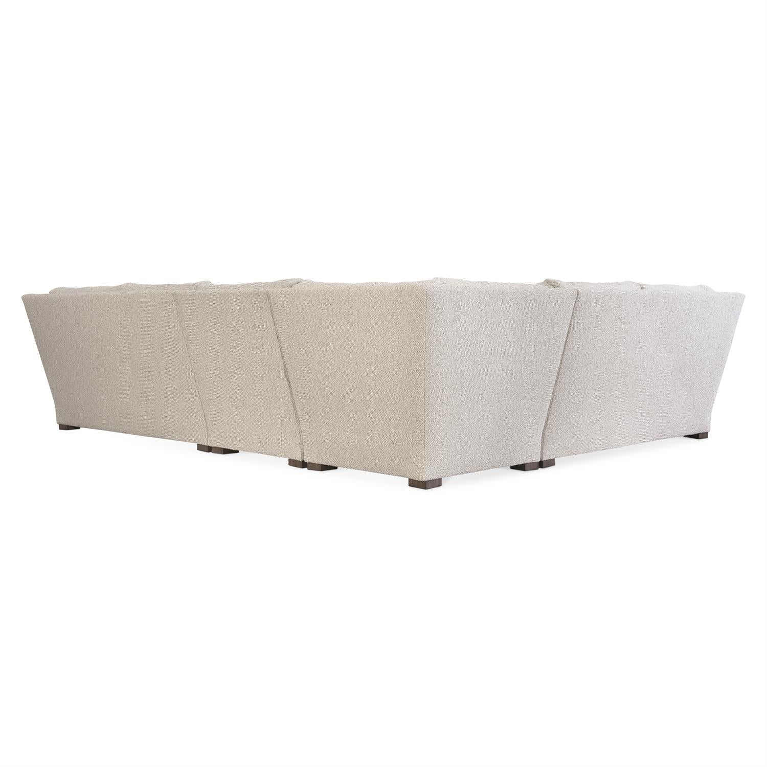 Bernhardt Furniture Plush Ventura 4 pieces Fabric Sectional in Java