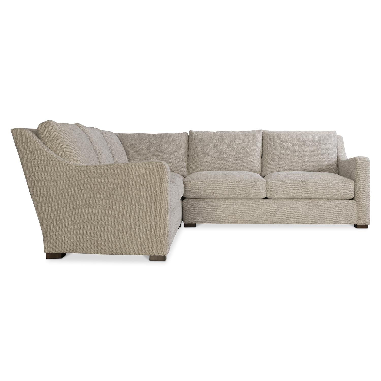 Bernhardt Furniture Plush Ventura 3 pieces Fabric Sectional in Java