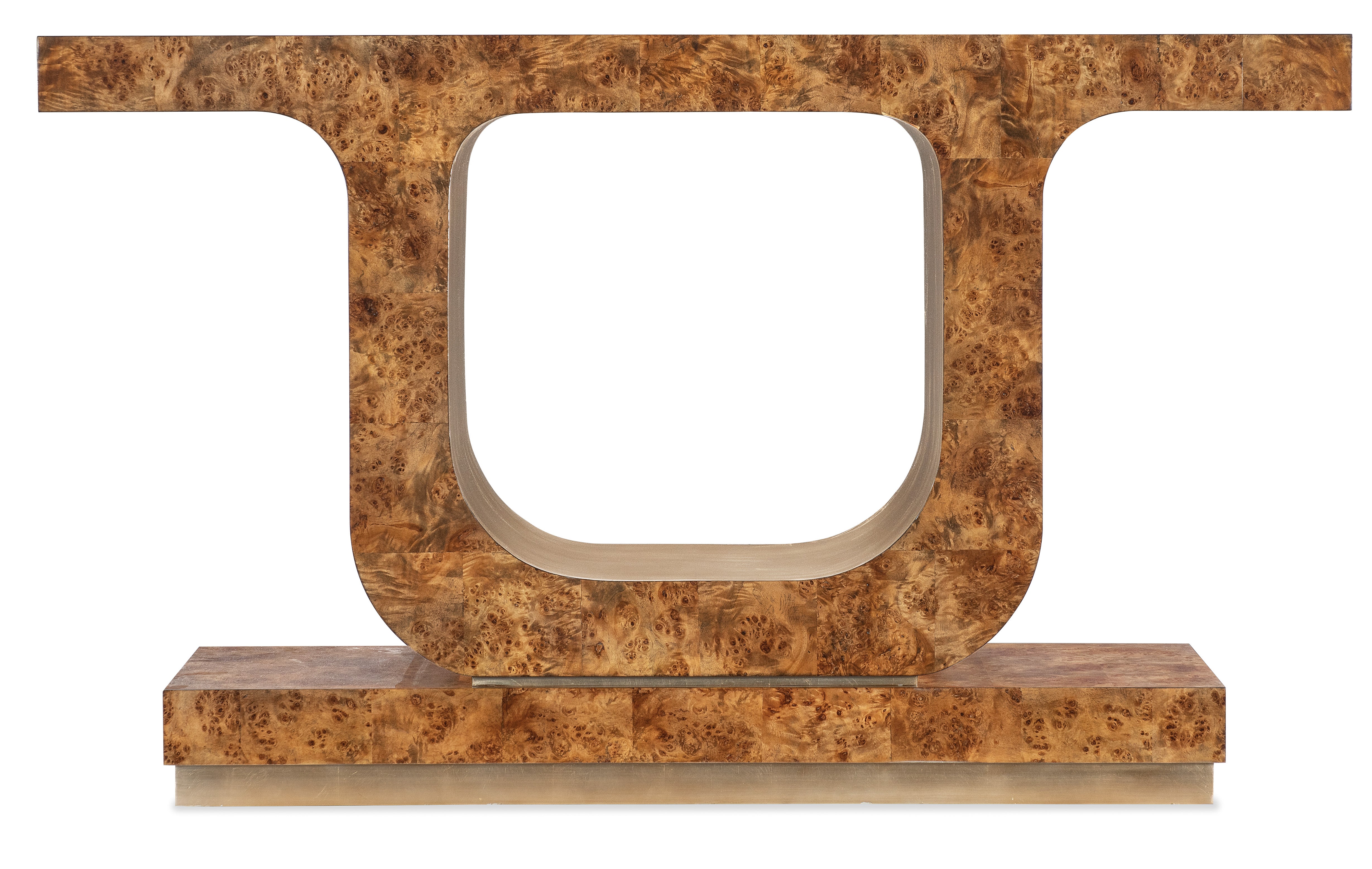 Hooker Furniture Melange Burlesque Console Table in Medium Wood