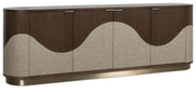 Hooker Furniture Commerce and Market Roll With It Four-Door Credenza in Dark Wood
