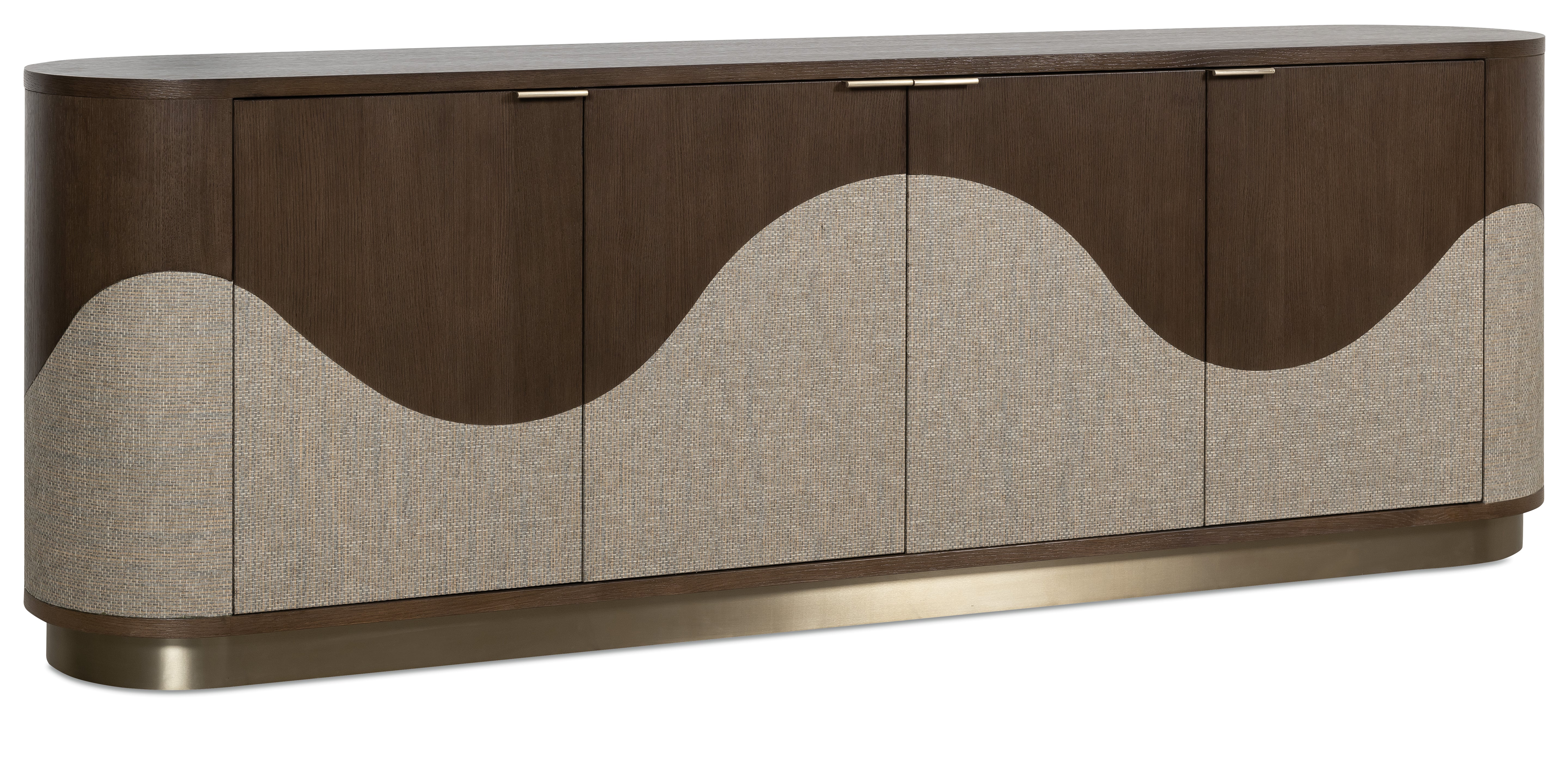 Hooker Furniture Commerce and Market Roll With It Four-Door Credenza in Dark Wood