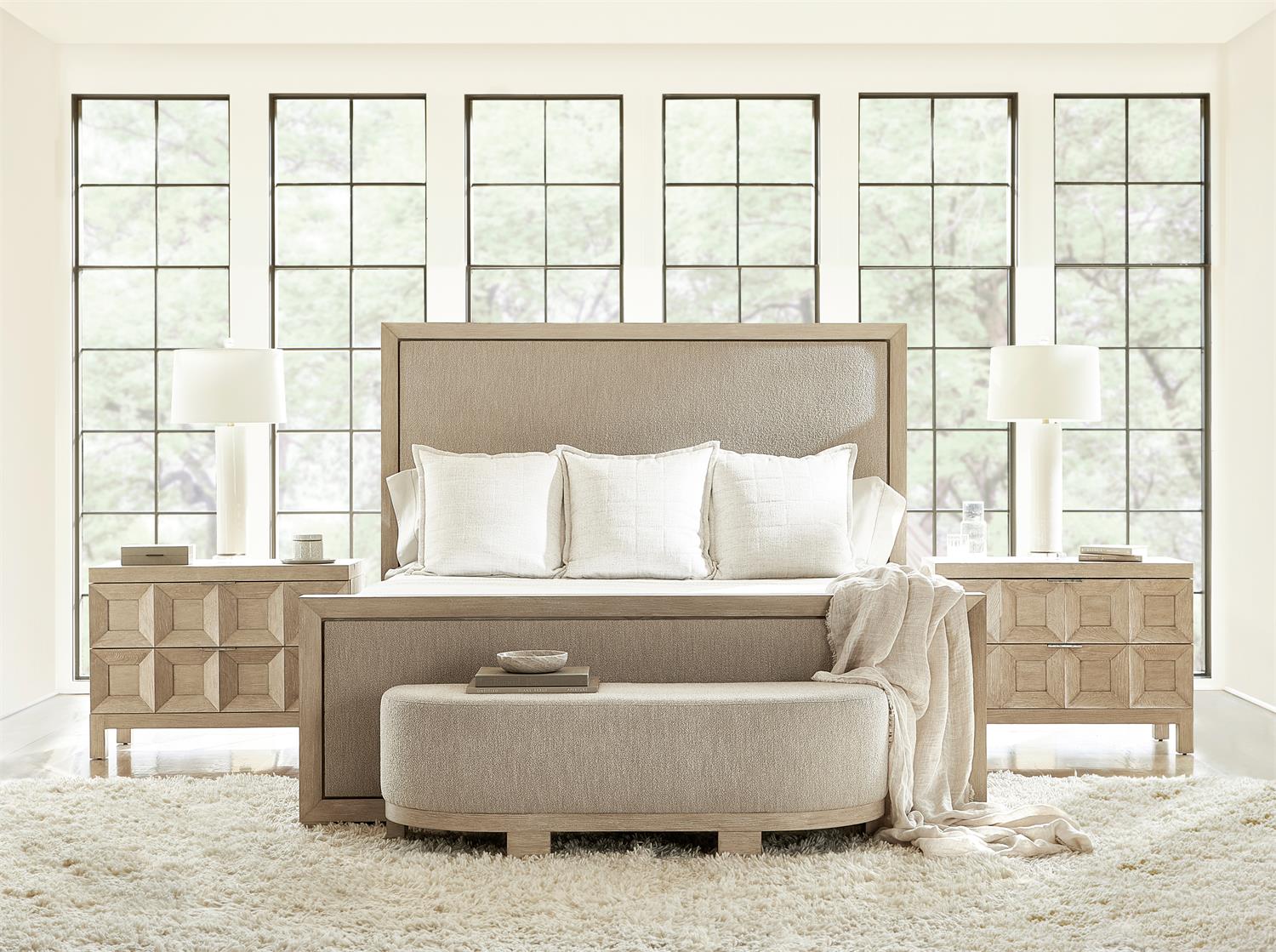 Bernhardt Furniture Prado Long Bench in Tawny