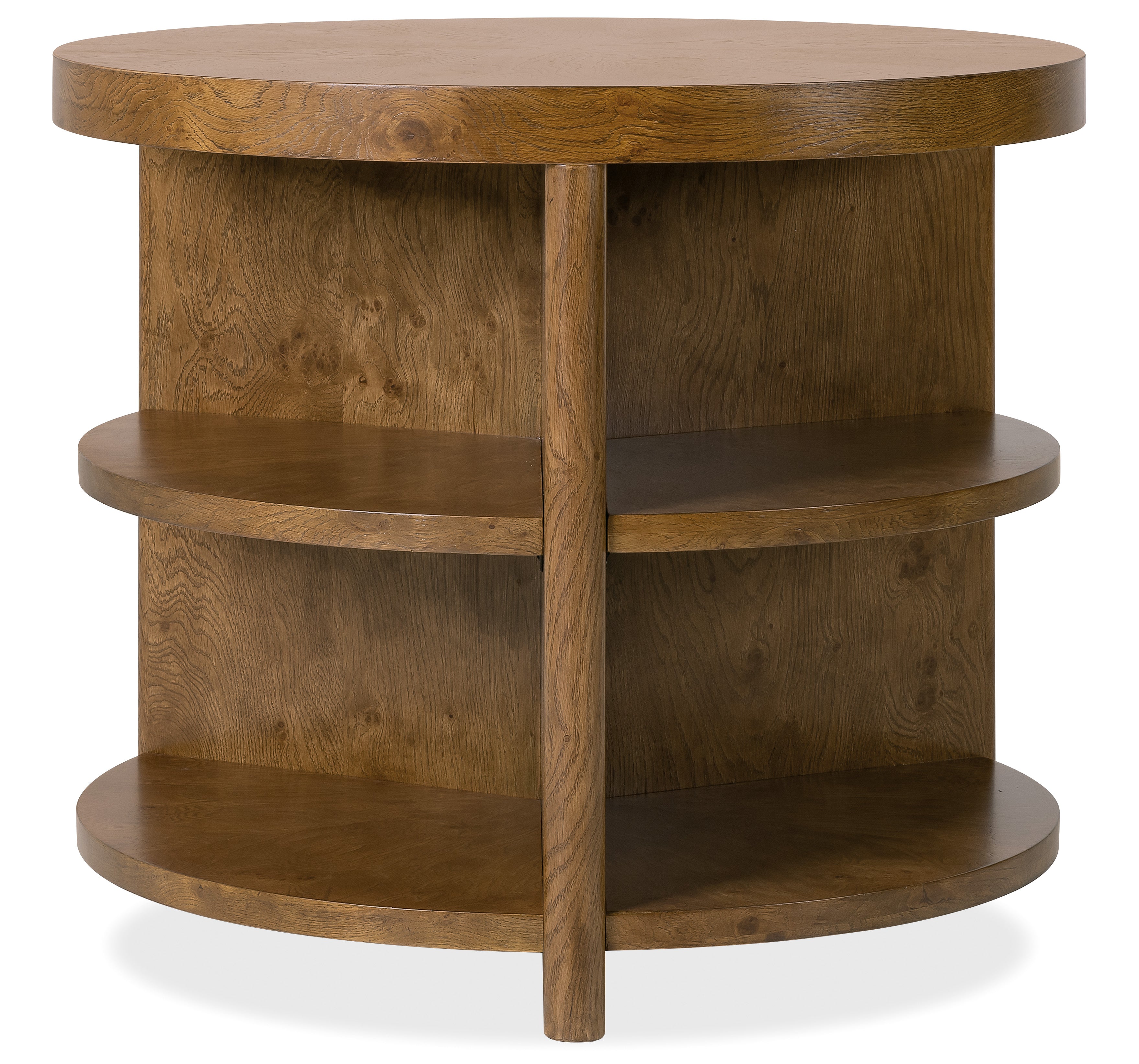 Hooker Furniture Melange Mulholland Round End Table in Medium Wood