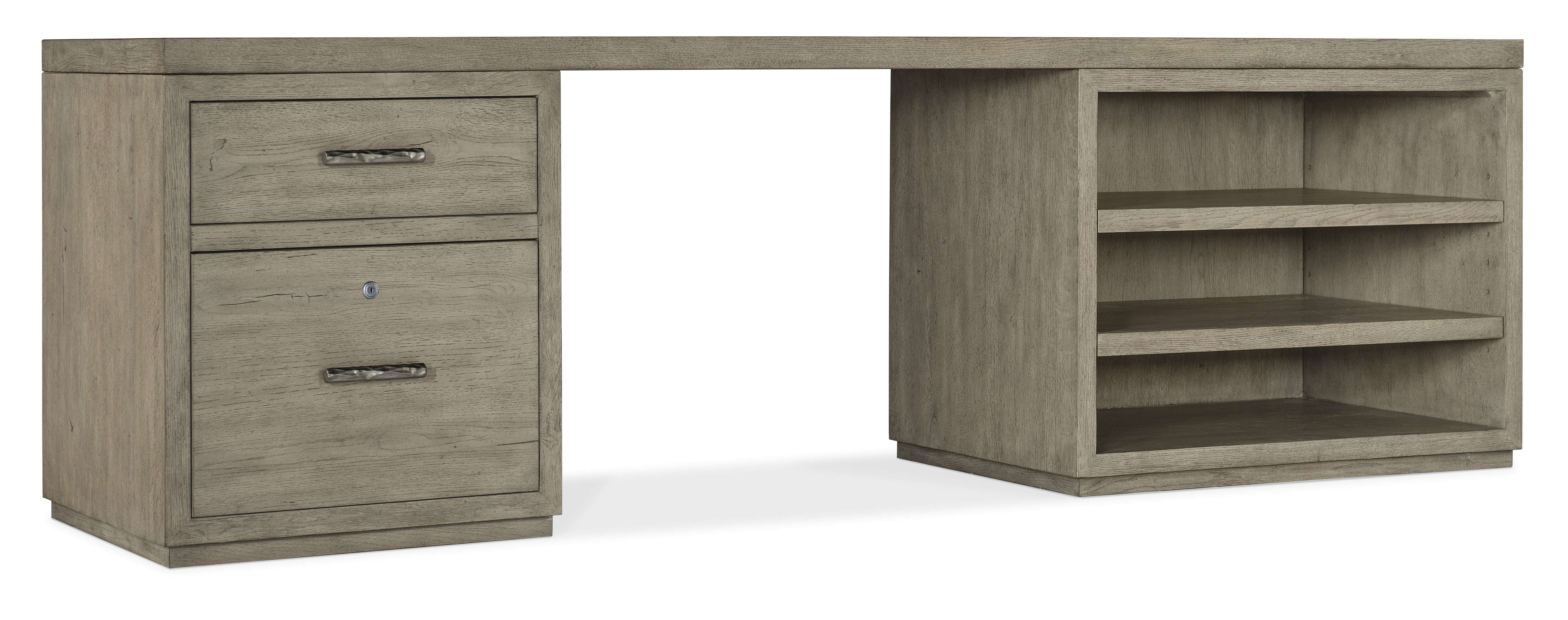 Hooker Furniture Linville Falls 96" Desk with One File and Open Desk Cabinet