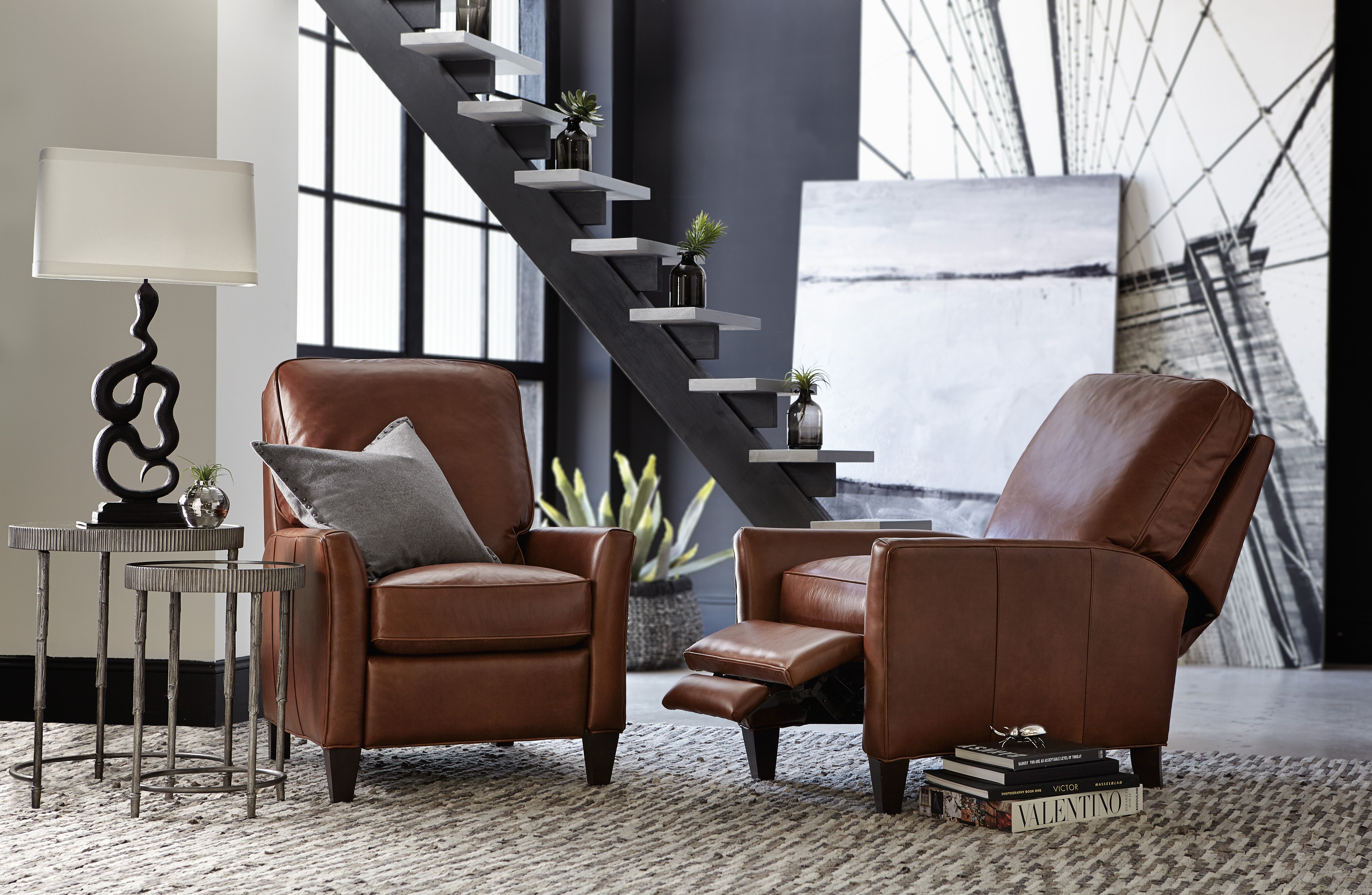 Hooker Furniture Shasta Recliner in Medium Brown