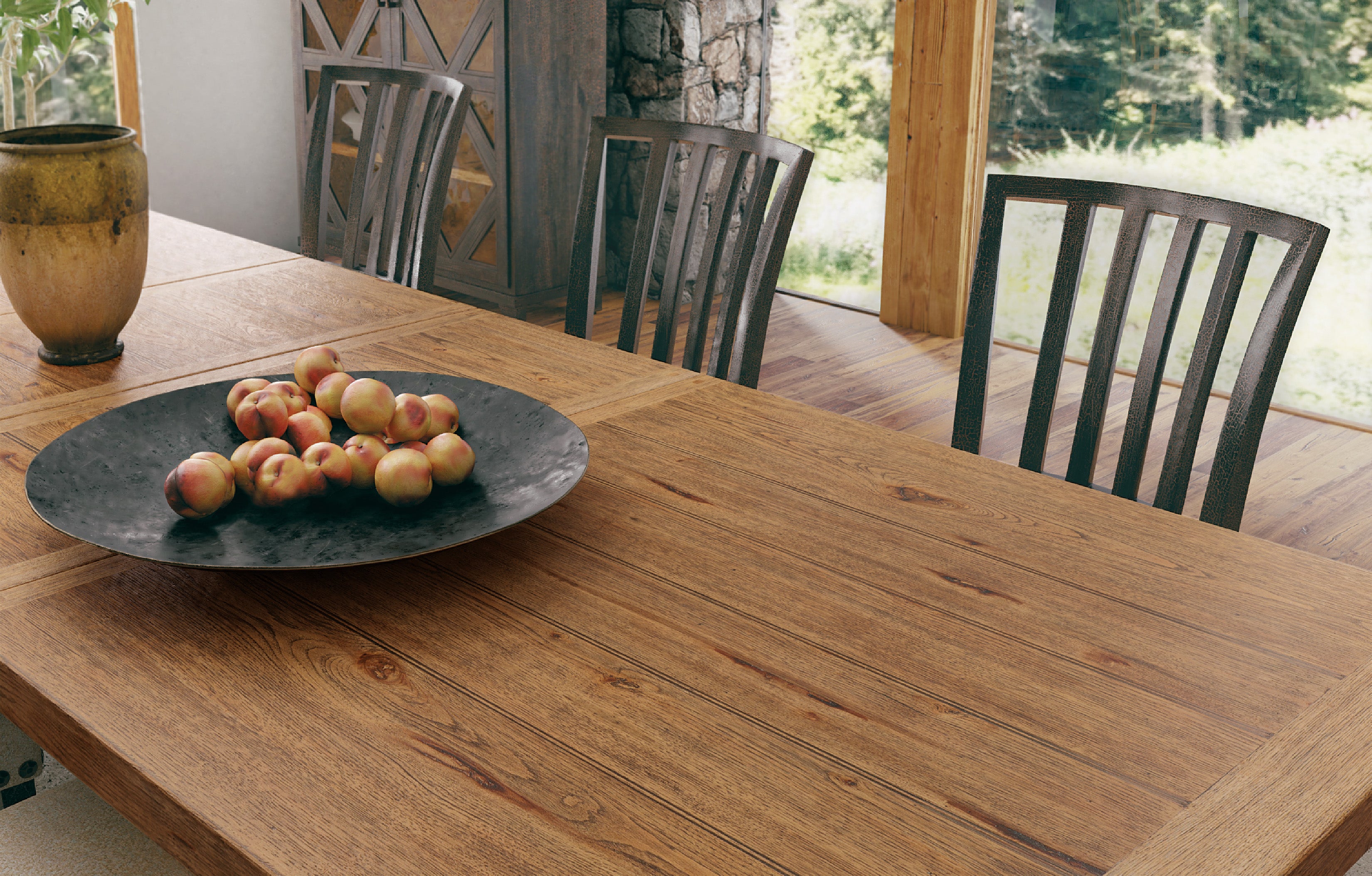 Hooker Furniture Big Sky Trestle Dining Table with 2-20in Leaves