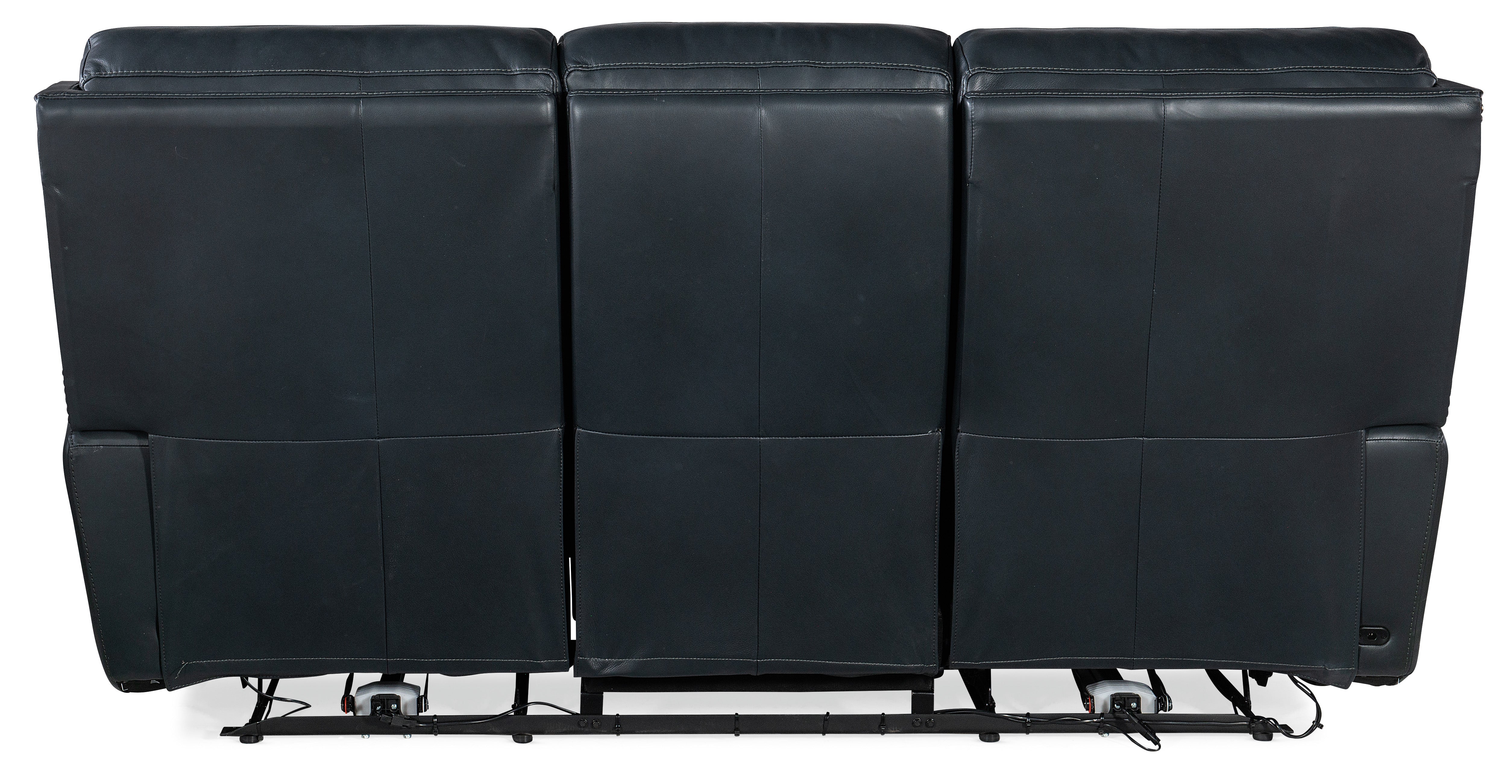 Hooker Furniture Ruthe ZeroG Power Sofa with Power Headrest & Hidden Console in Medium Blue