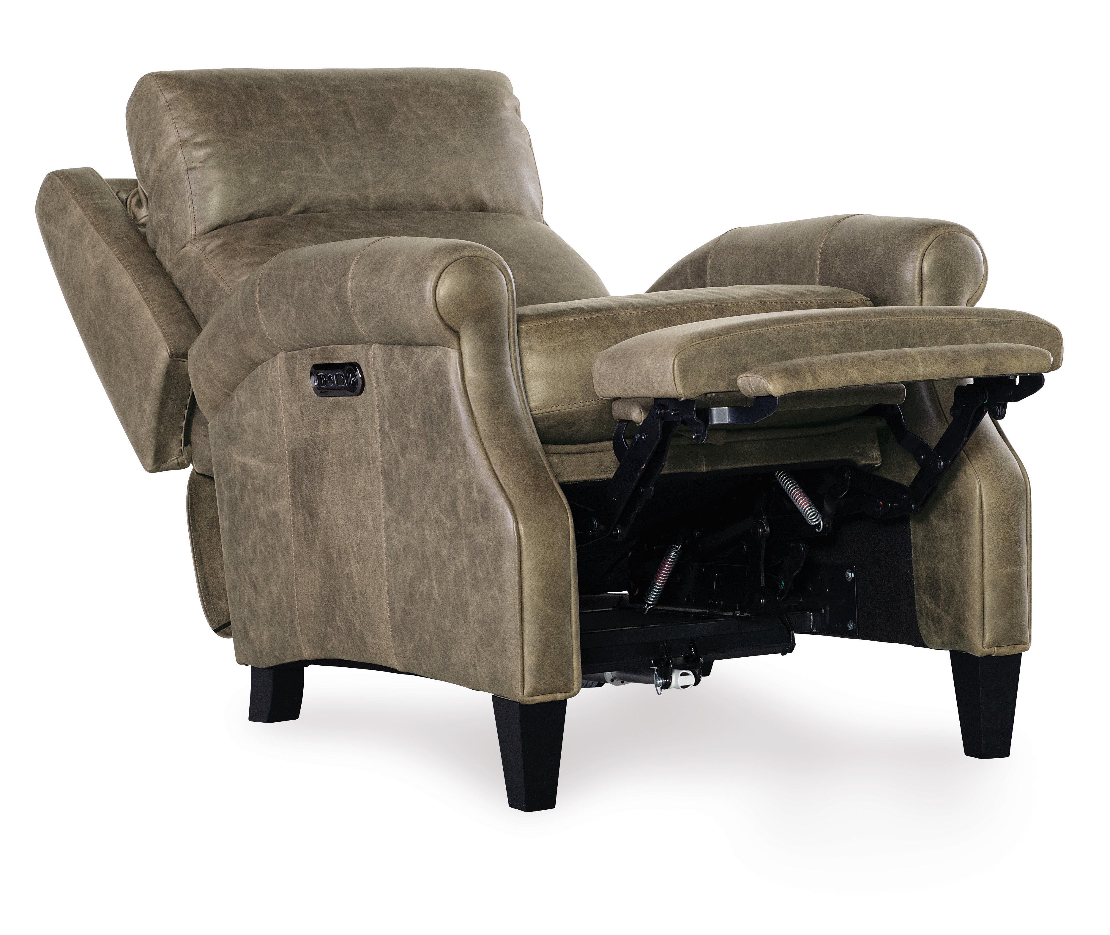 Hooker Furniture Hurley Power Recliner with Power Headrest in Dark Brown