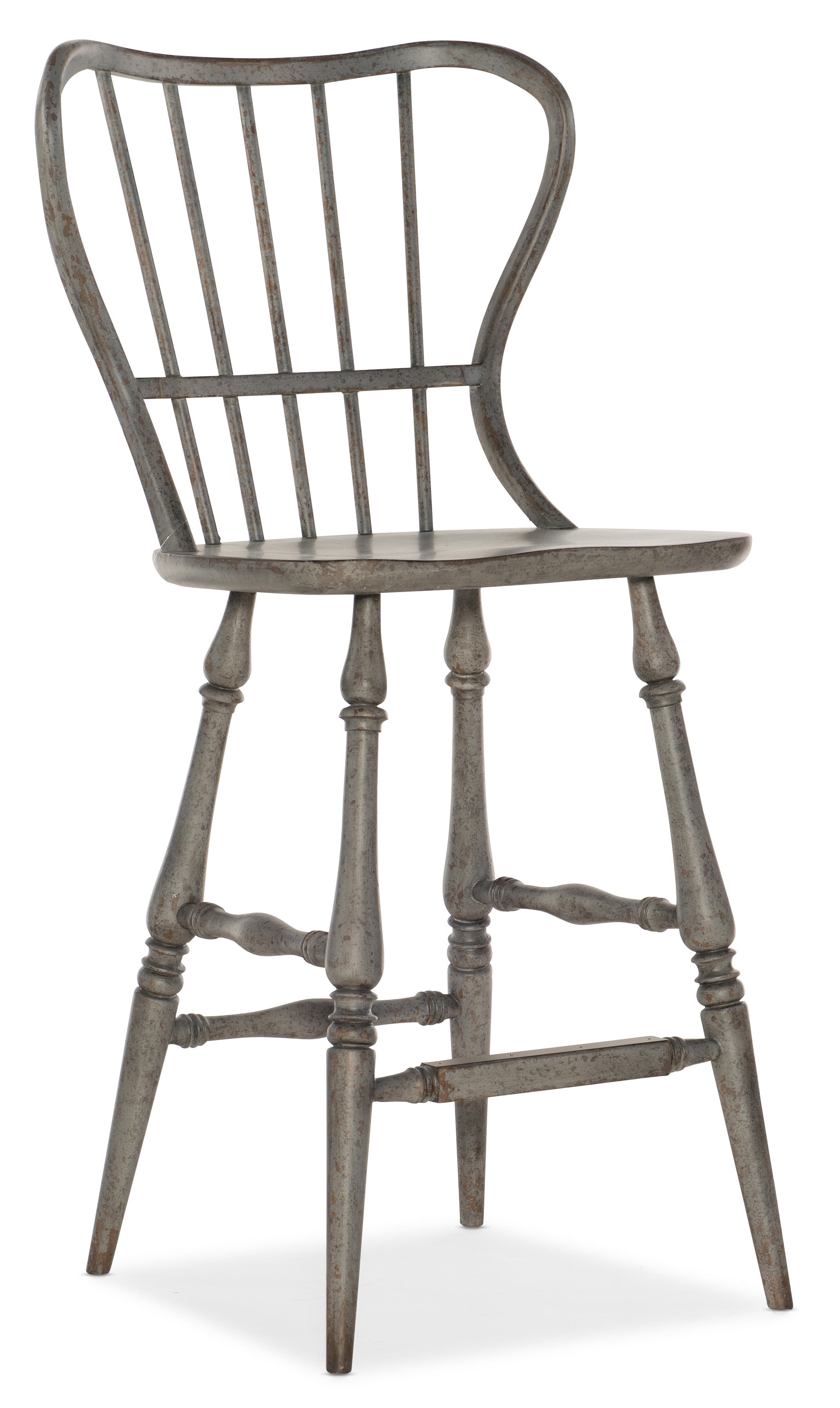 Hooker Furniture Ciao Bella Spindle Back Bar Stool-Speckled Gray