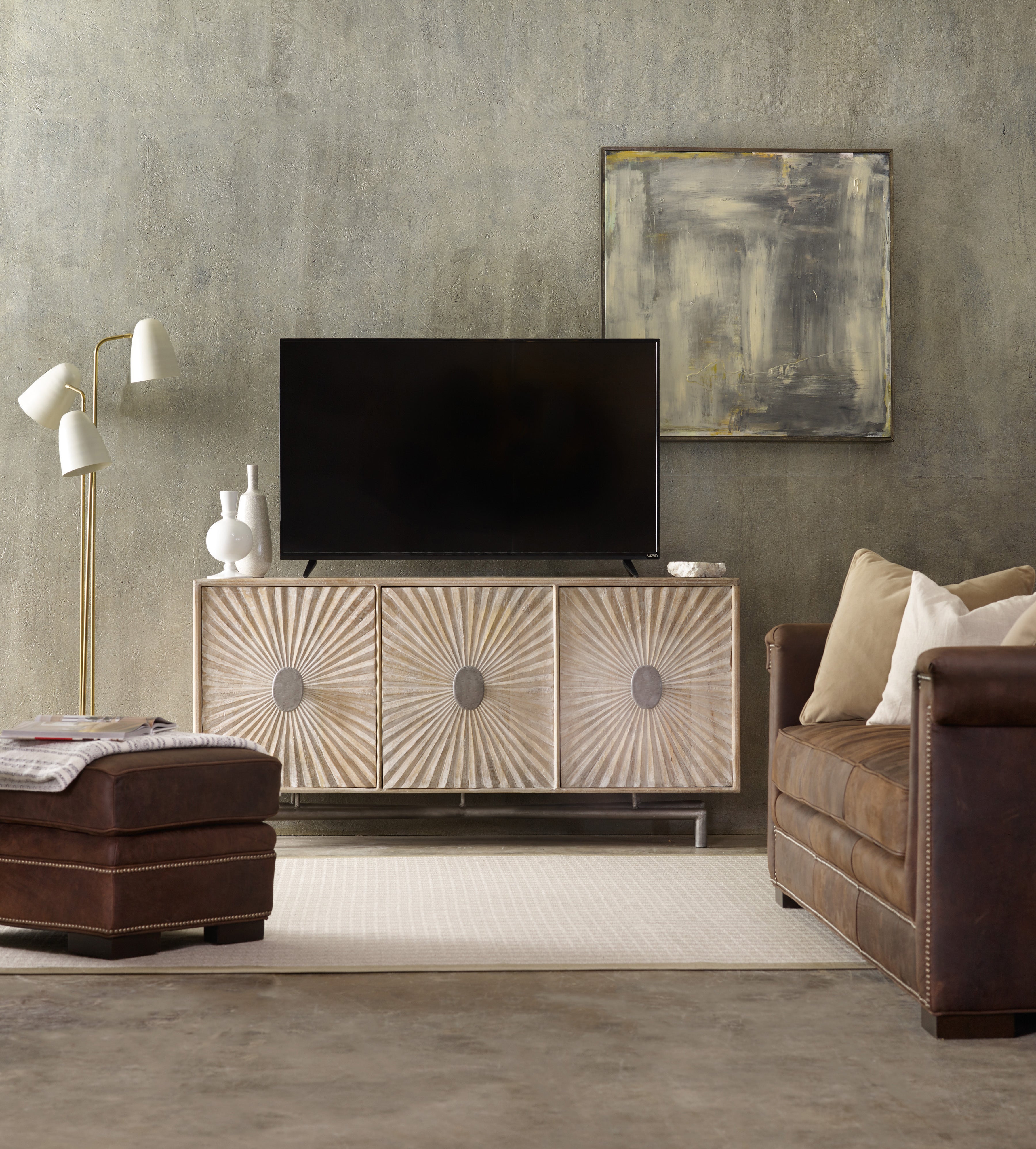 Hooker Furniture 68in Entertainment Console in White