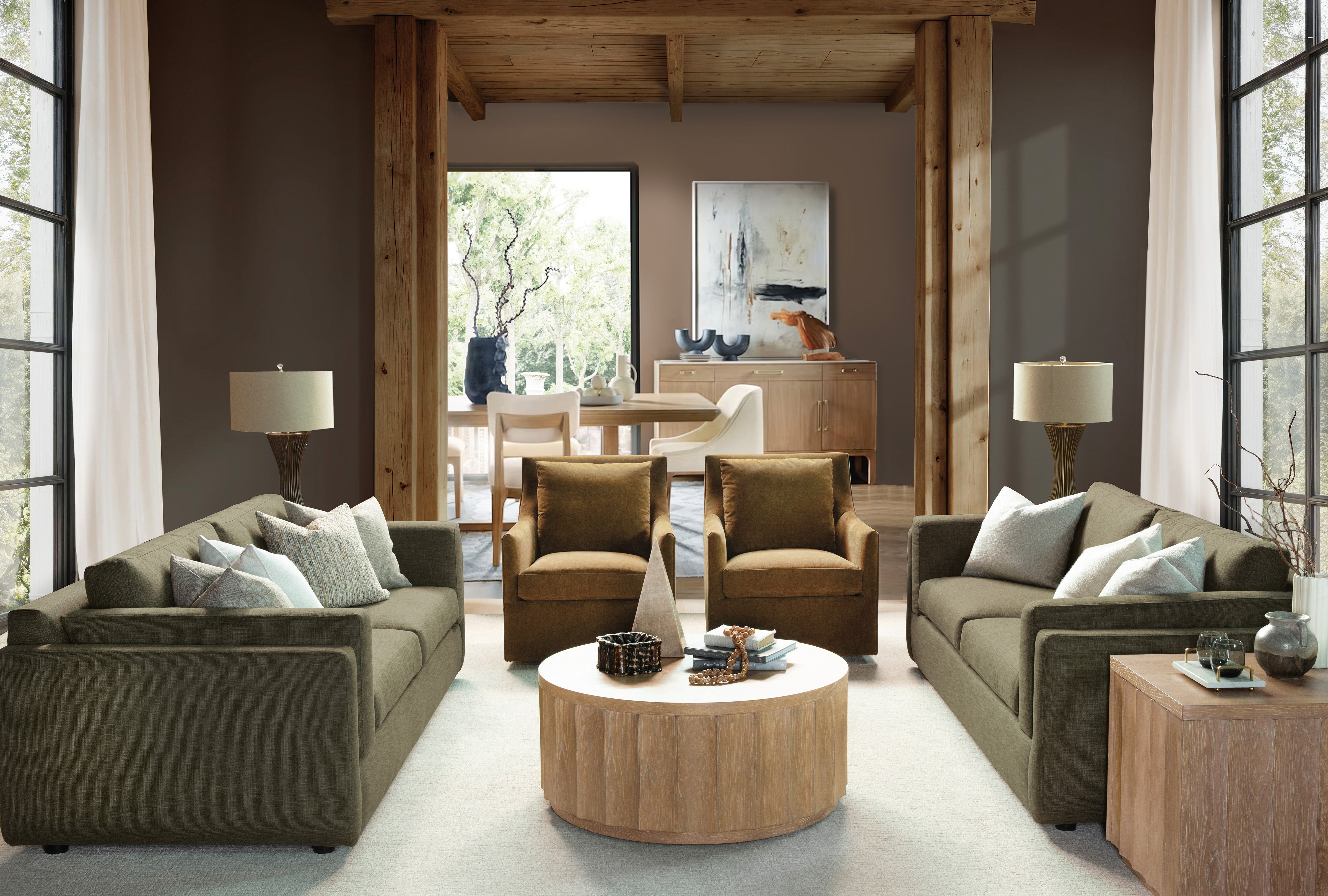 Hooker Furniture Commerce and Market Willow End Table in Light Wood