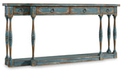 Hooker Furniture Sanctuary Four-Drawer Thin Console in Blue
