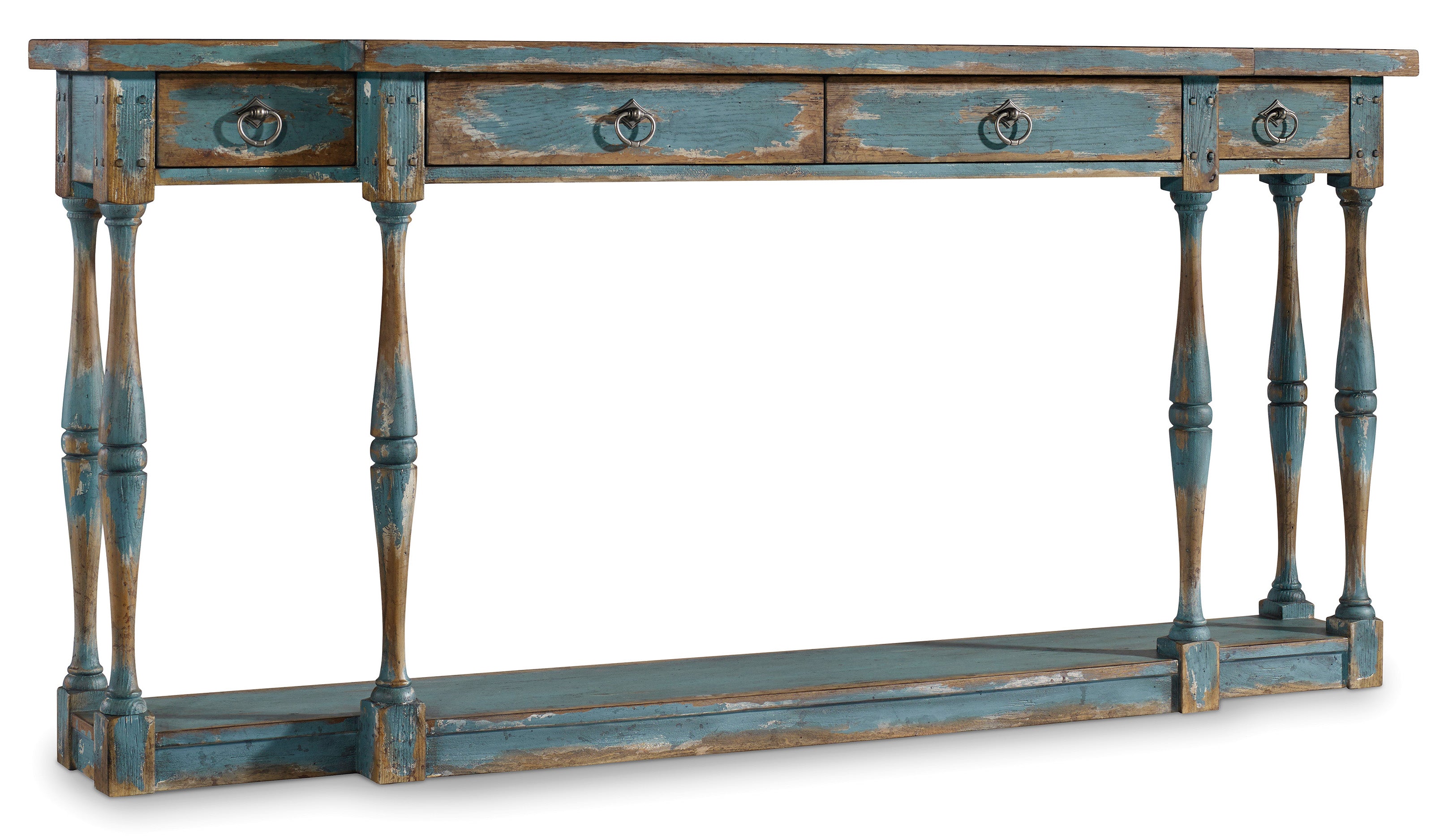 Hooker Furniture Sanctuary Four-Drawer Thin Console in Blue