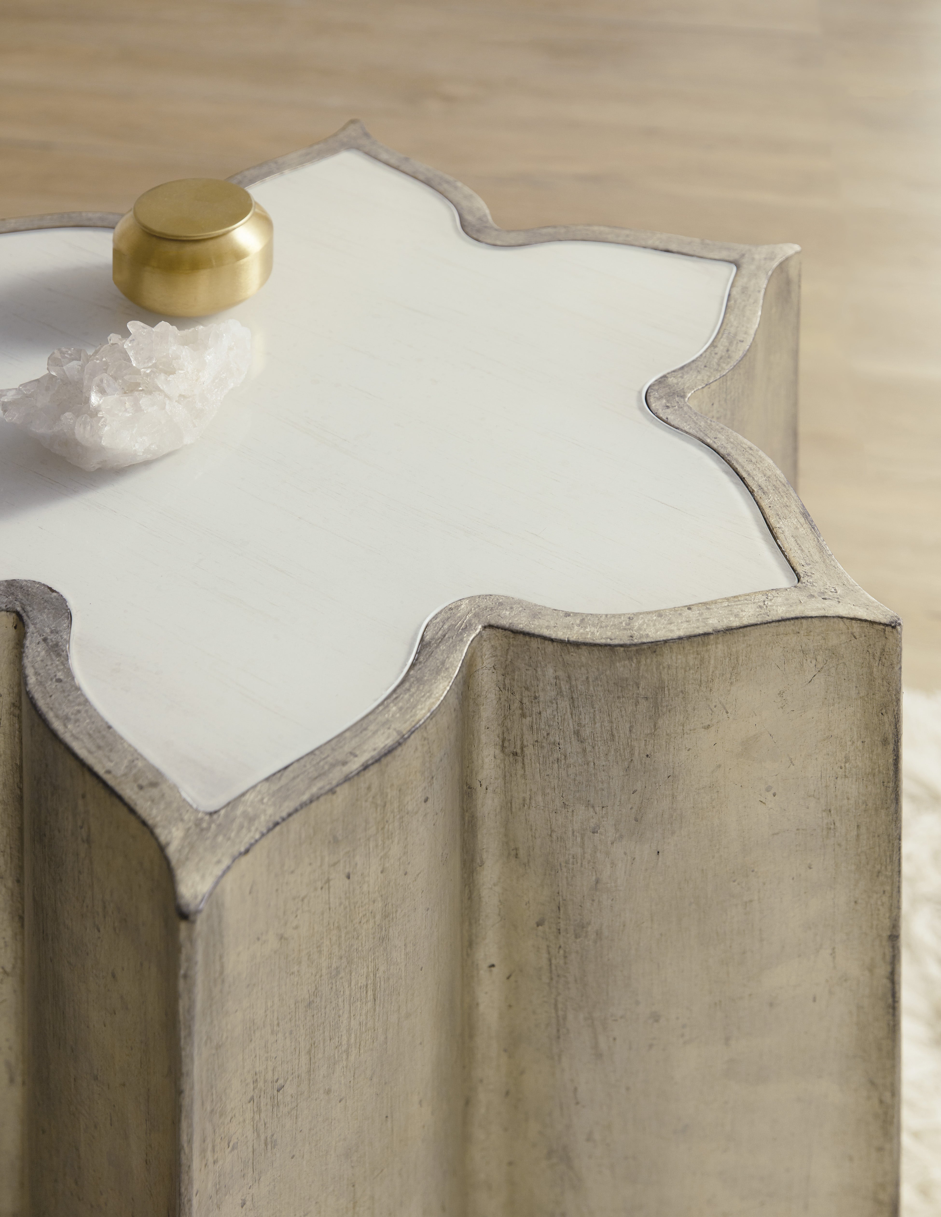 Hooker Furniture Sanctuary C Est La Vie End Table in Champagne