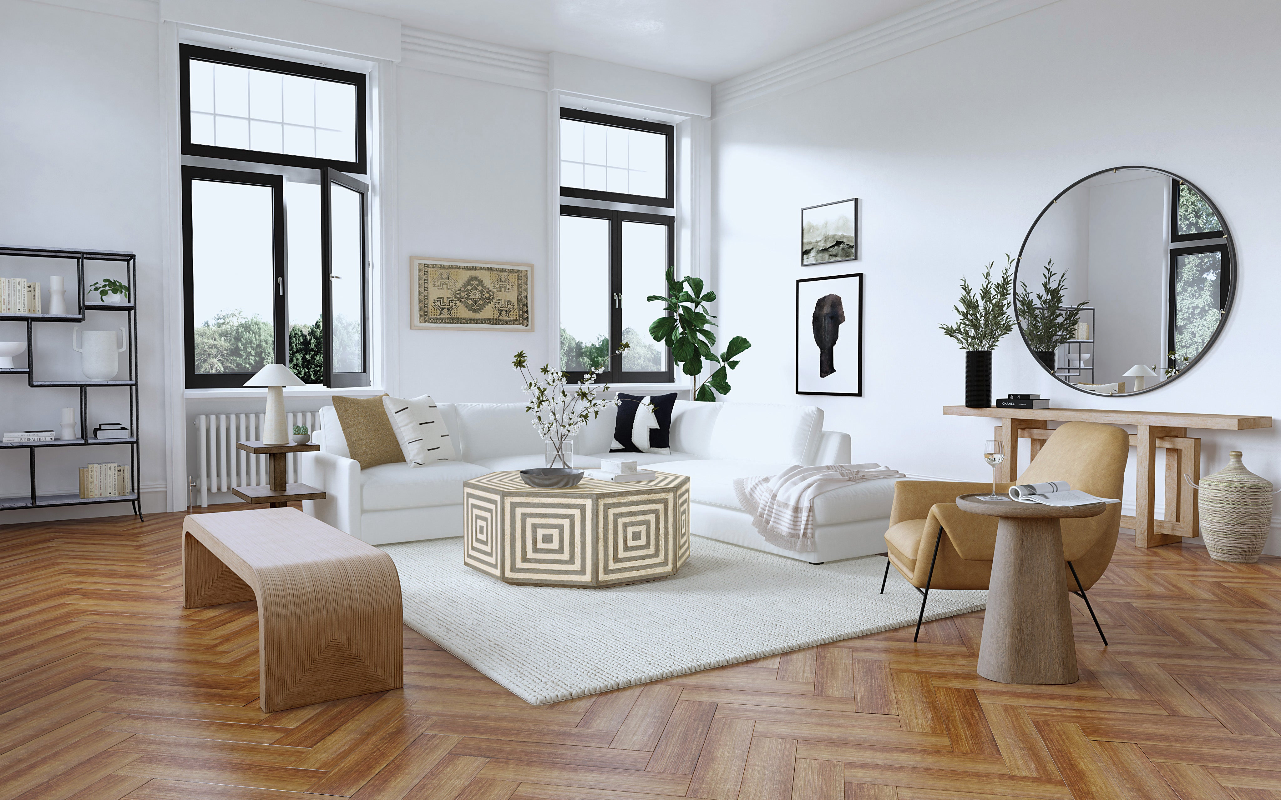 Hooker Furniture Commerce & Market Modern Console in Light Brown