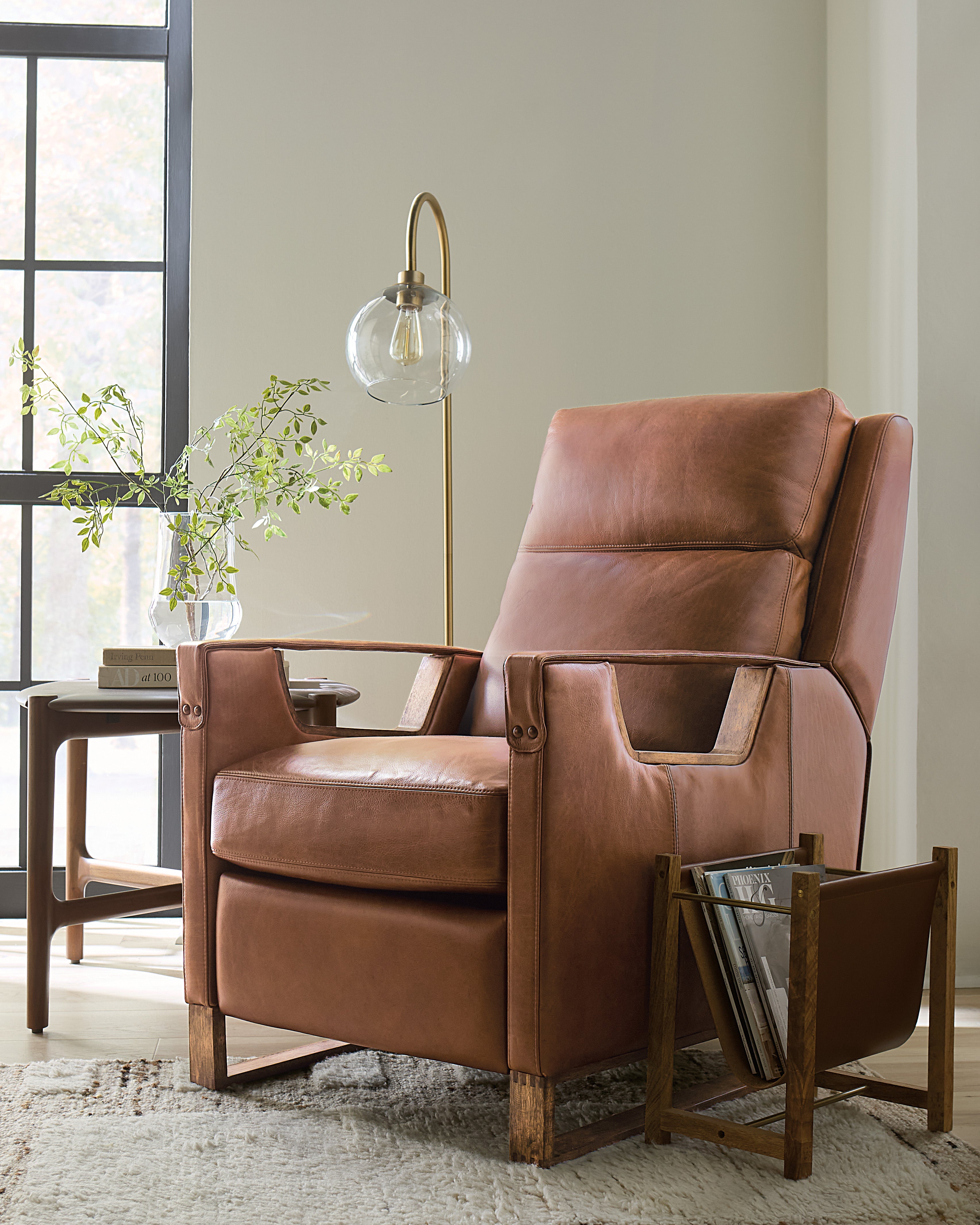 Hooker Furniture Relic Power Recliner w/Power Headrest in Brown