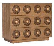 Hooker Furniture Commerce and Market Knobby 3-Drawer Accent Chest in Light Wood