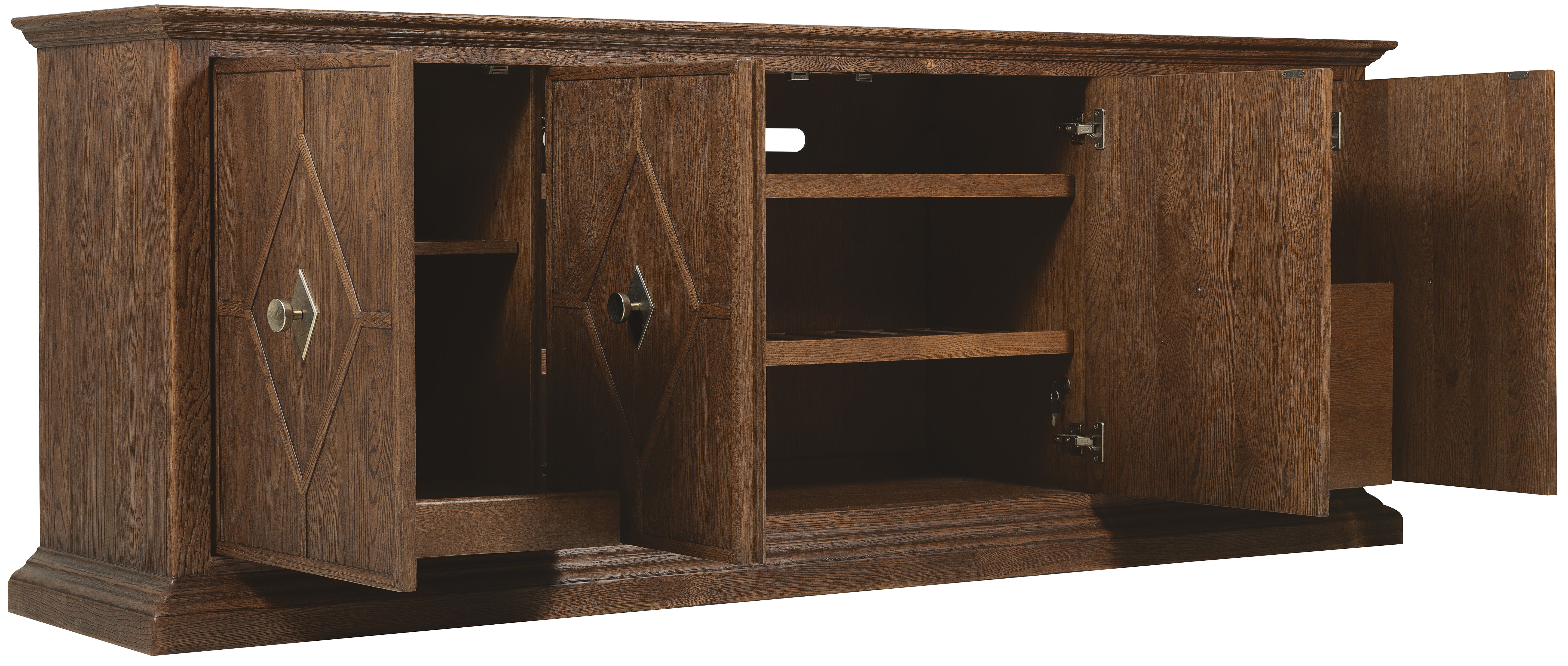 Hooker Furniture Driftwood Entertainment Credenza in Medium Wood