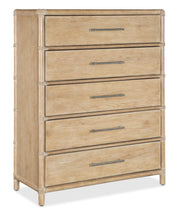 Hooker Furniture Retreat Pole Rattan Five-Drawer Chest