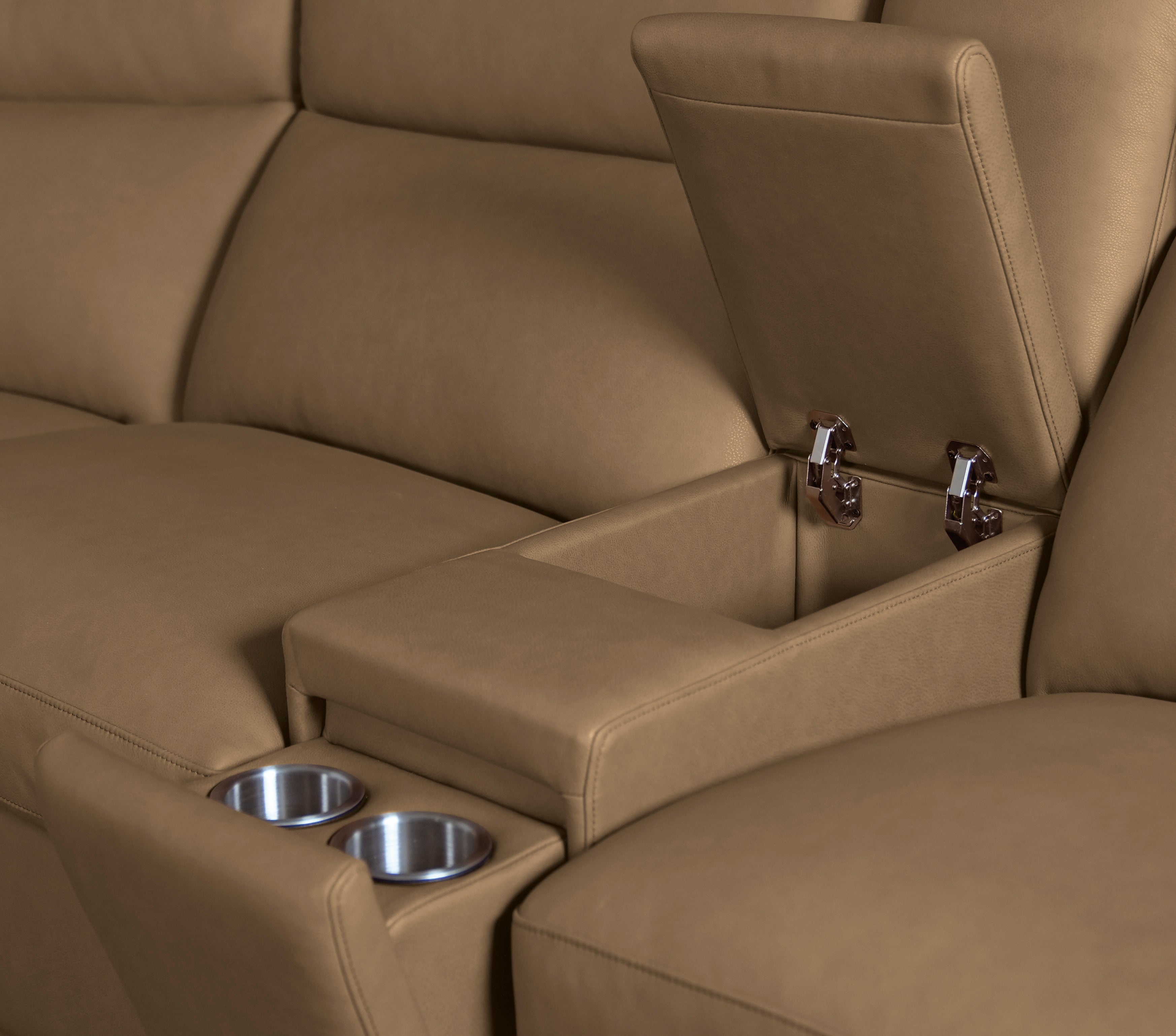 Hooker Furniture Simone Six-Piece Power Reclining Sectional in Brown