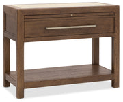 Hooker Furniture Driftwood One-Drawer Nightstand with Stone