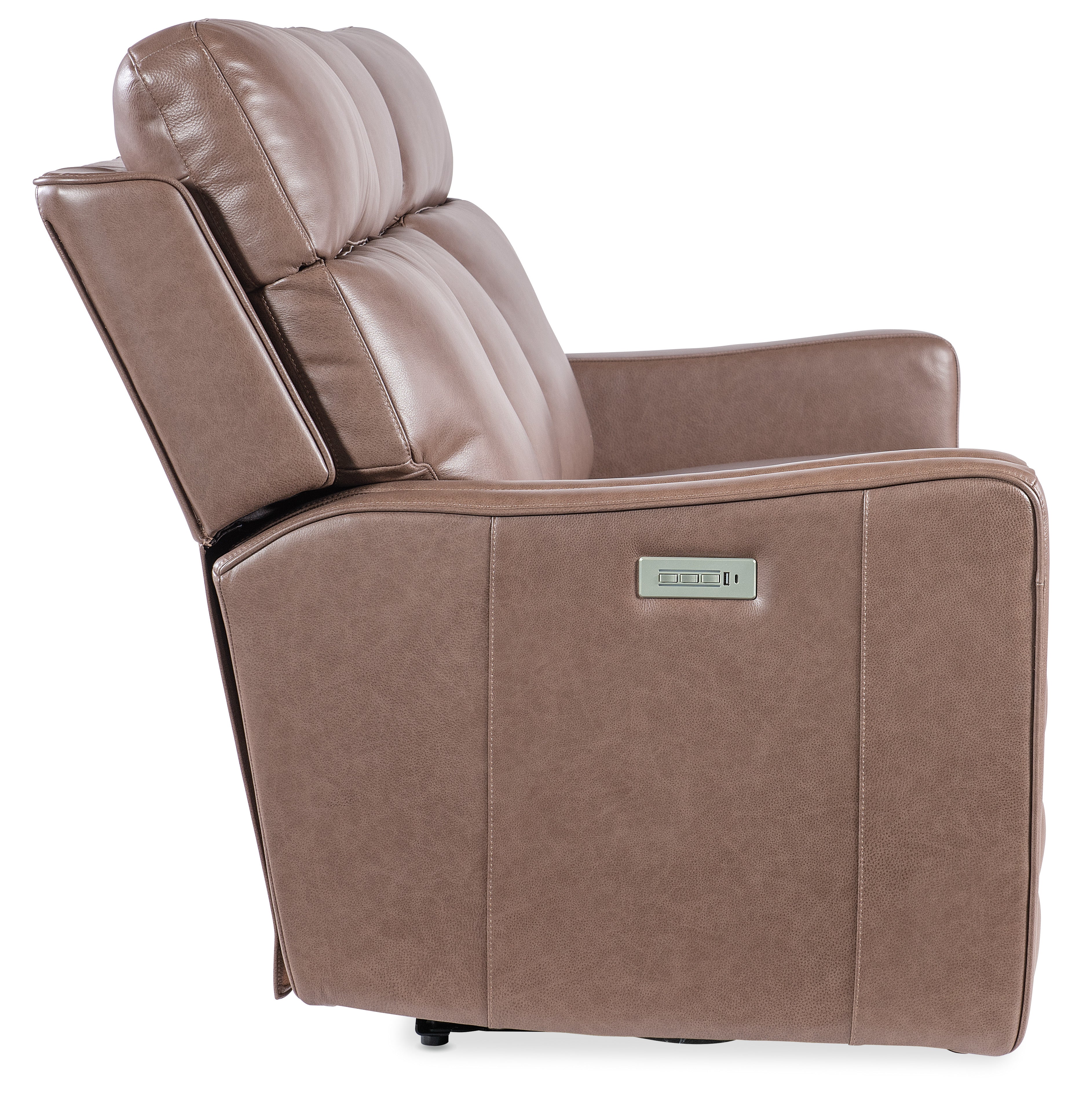 Hooker Furniture Twain Zero Gravity Power Sofa w/Power Headrest and Lumbar in Brown