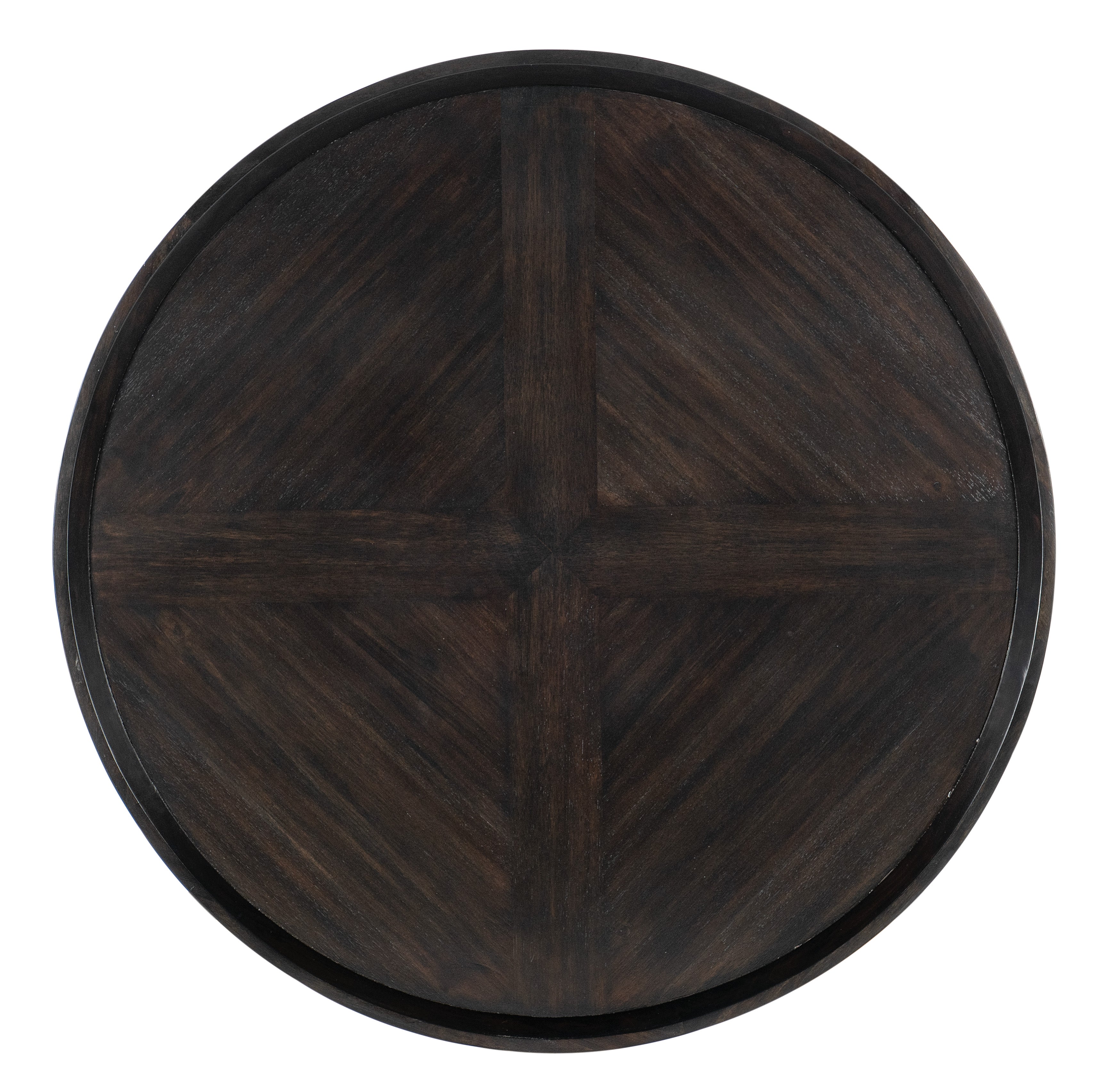 Hooker Furniture Commerce & Market Round Cocktail Table in Dark Brown