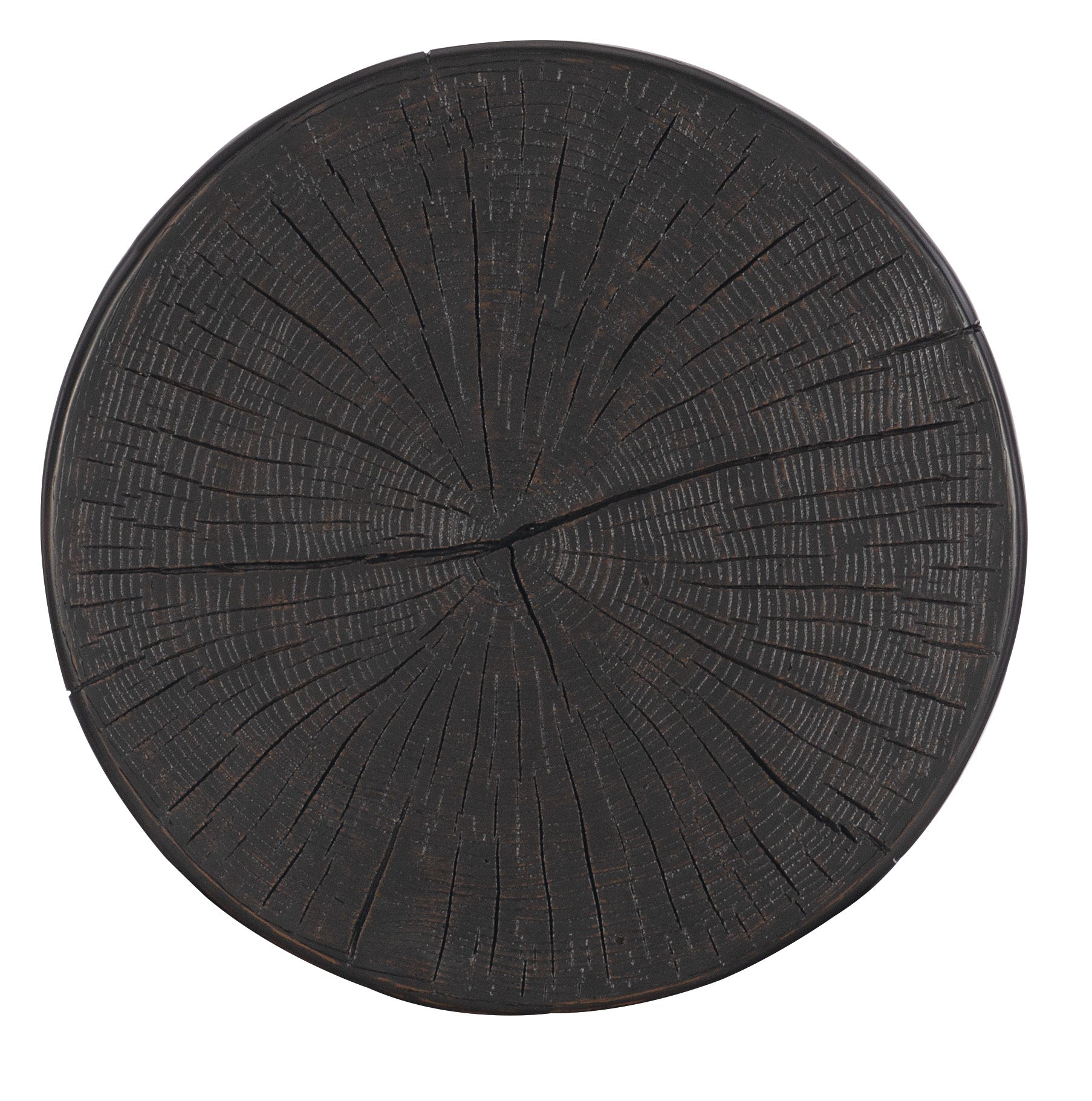 Hooker Furniture Commerce & Market Carved Stump Side Table in Blacks