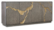 Hooker Furniture Melange Fissured Entertainment Credenza in Medium Green