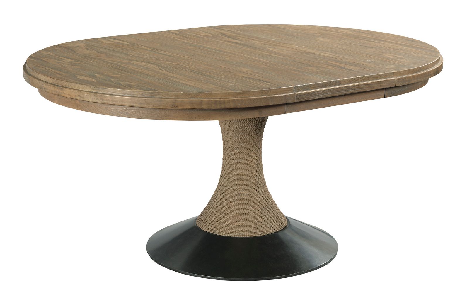 Kincaid Furniture Modern Forge Lindale Round Dining Table in Sandy Brown