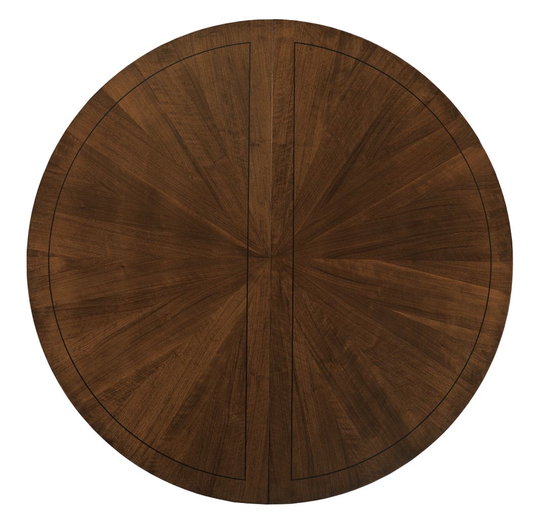 American Drew Vantage Warner Round Dining Table in Warm Brown