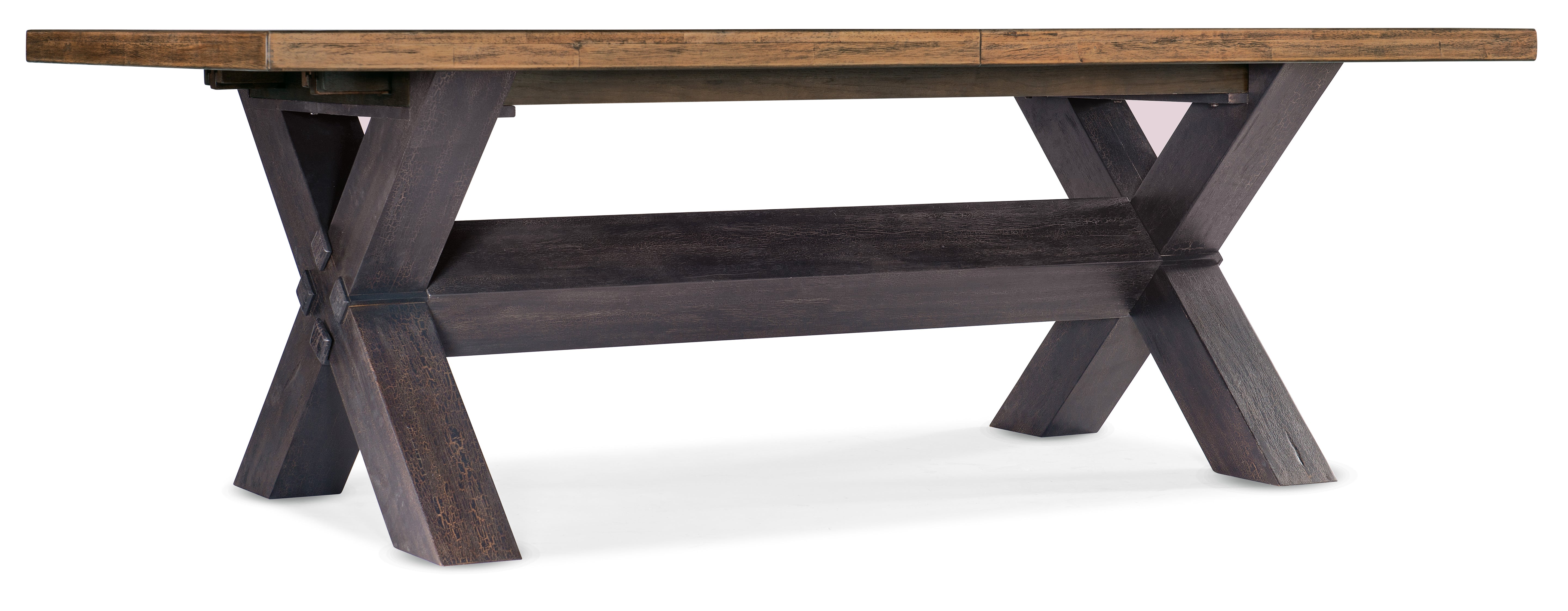 Hooker Furniture Big Sky Trestle Dining Table with 2-20in Leaves