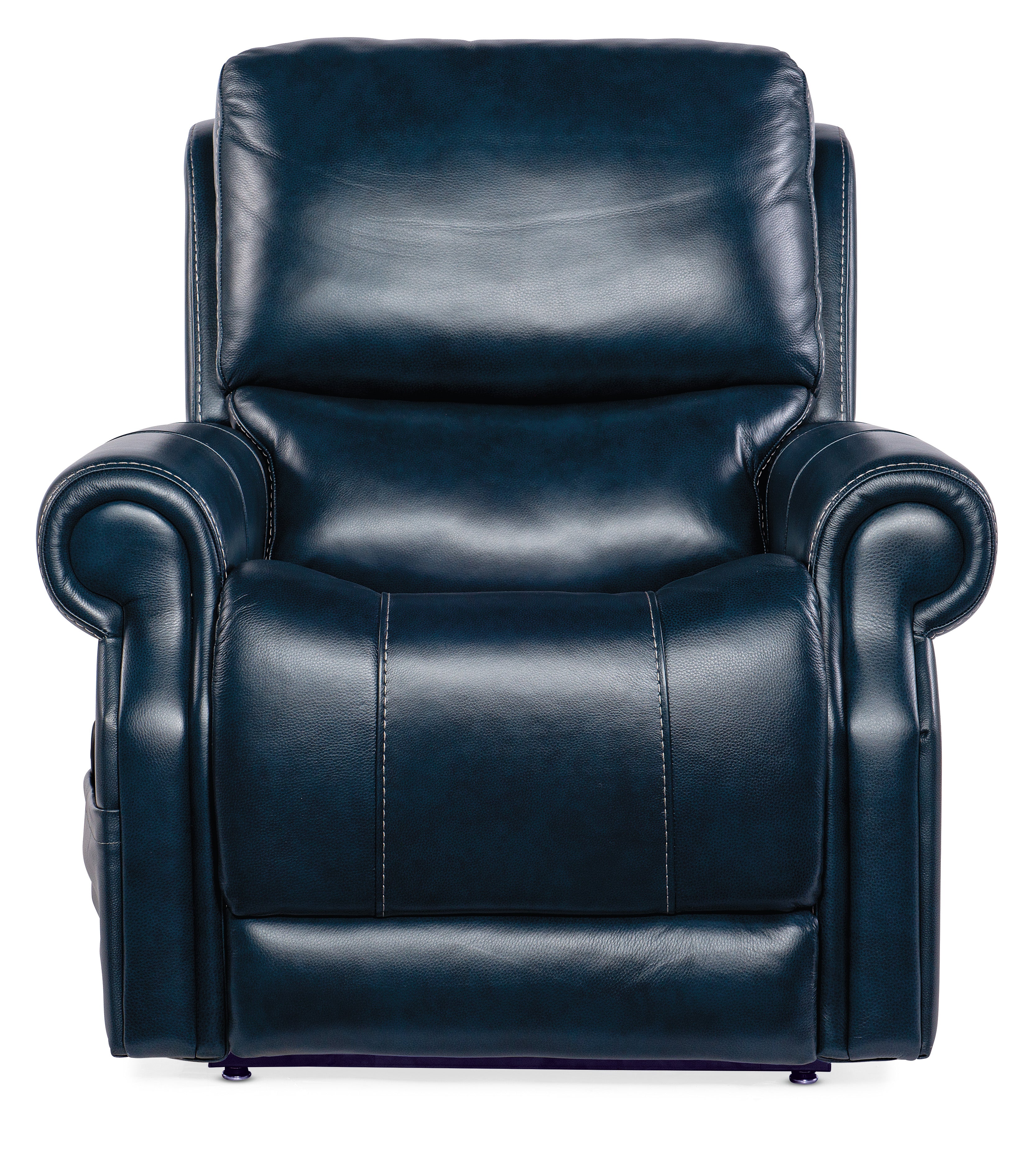 Hooker Furniture Eisley Power Recliner with Power Headrest, Lumbar & Lift in Dark Blue