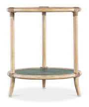 Hooker Furniture Retreat Raffia End Table in Blues
