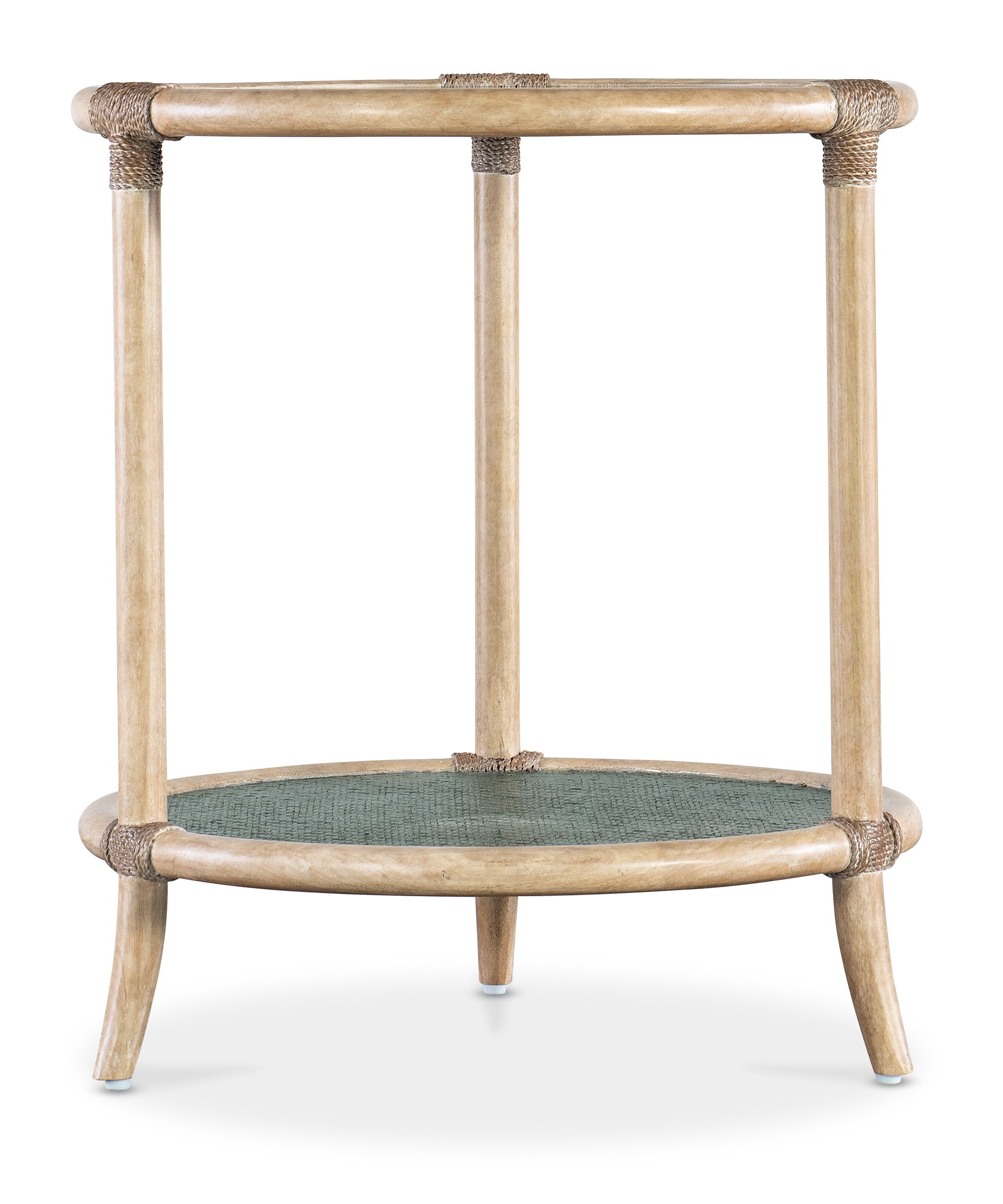 Hooker Furniture Retreat Raffia End Table in Blues