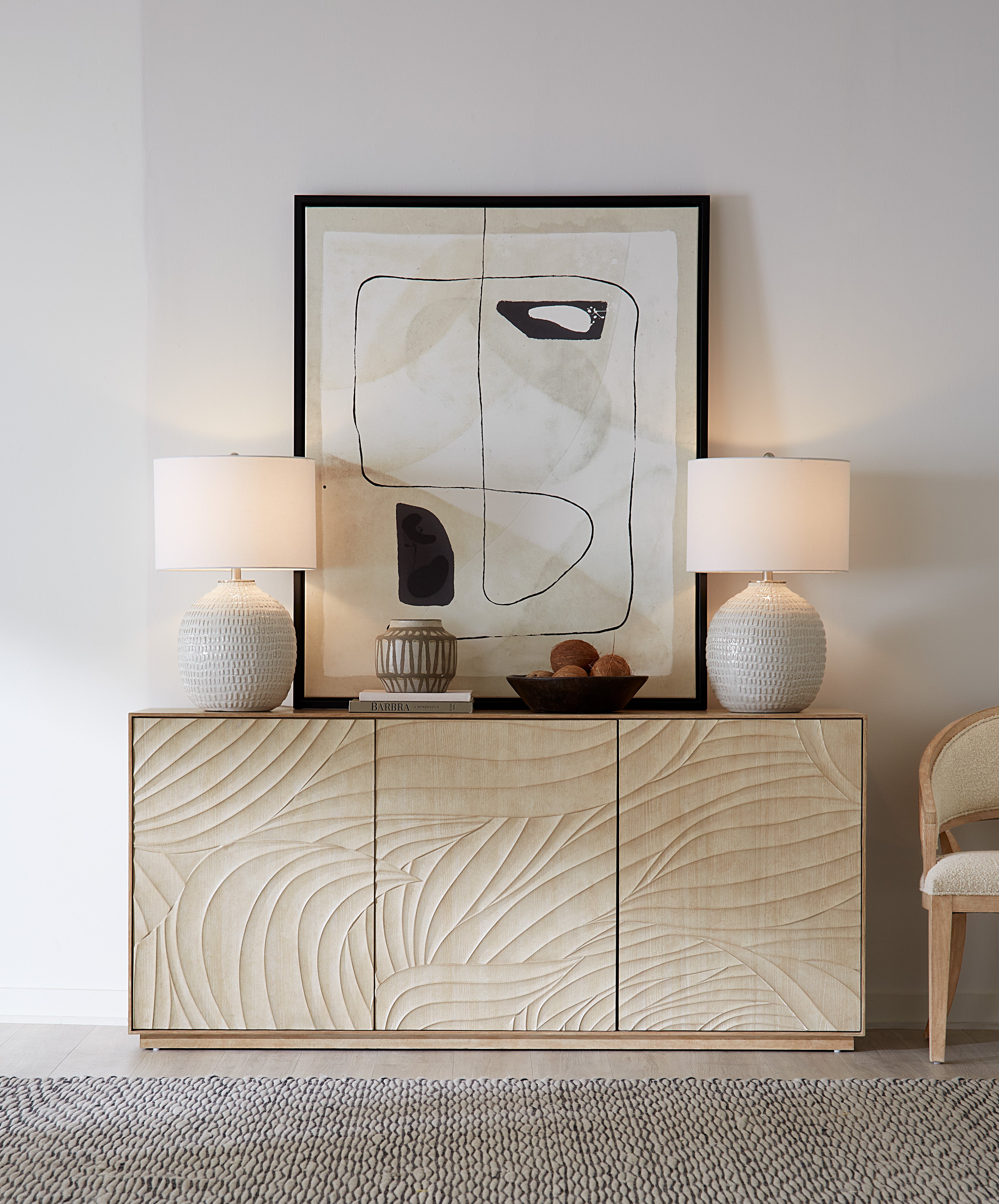 Hooker Furniture Retreat Entertainment Credenza in Light Wood