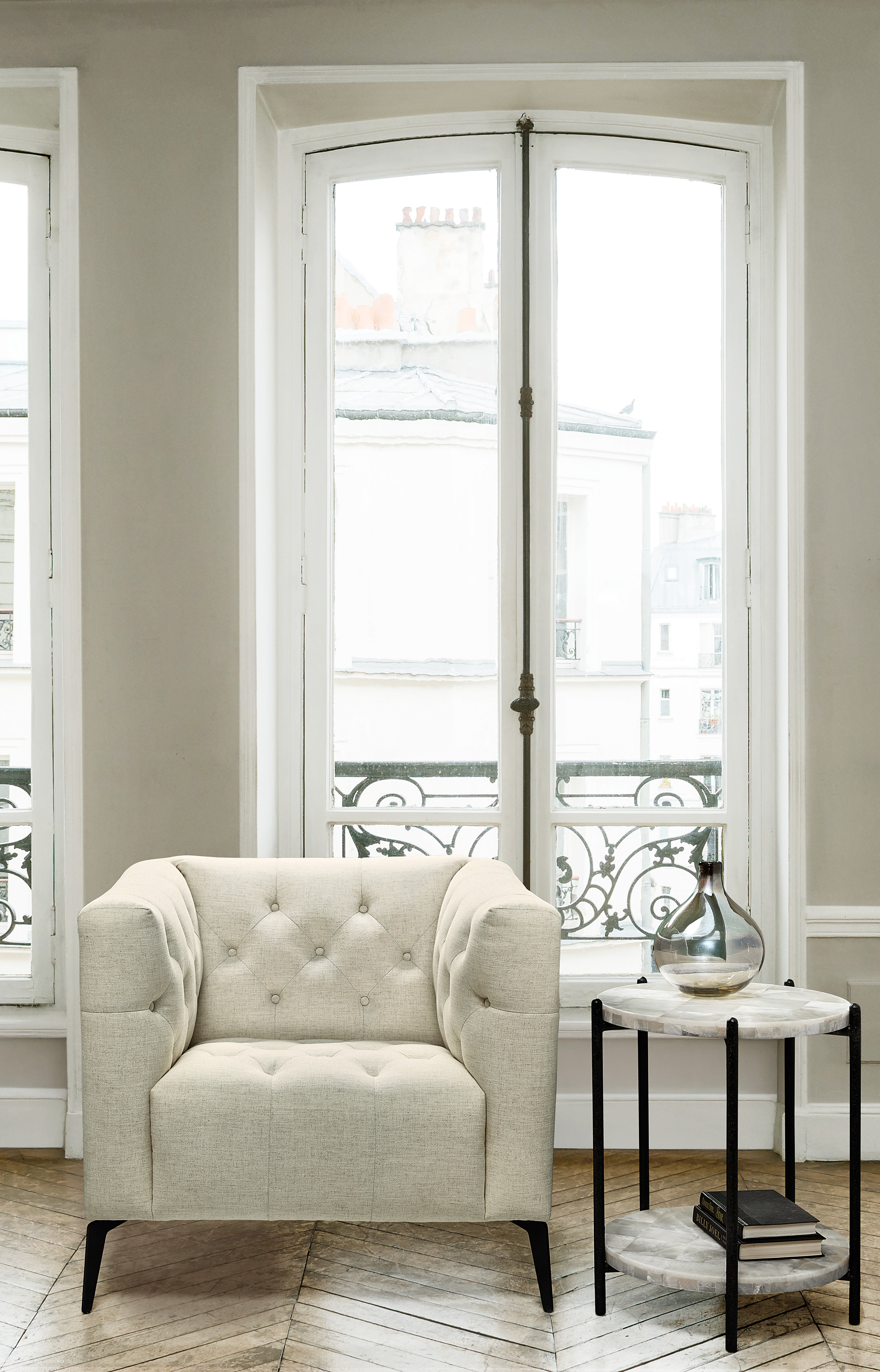Hooker Furniture Nicolla Stationary Chair in Beige