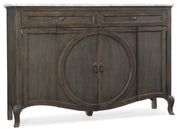 Hooker Furniture Melange Four-Door Two-Drawer Credenza in Gray