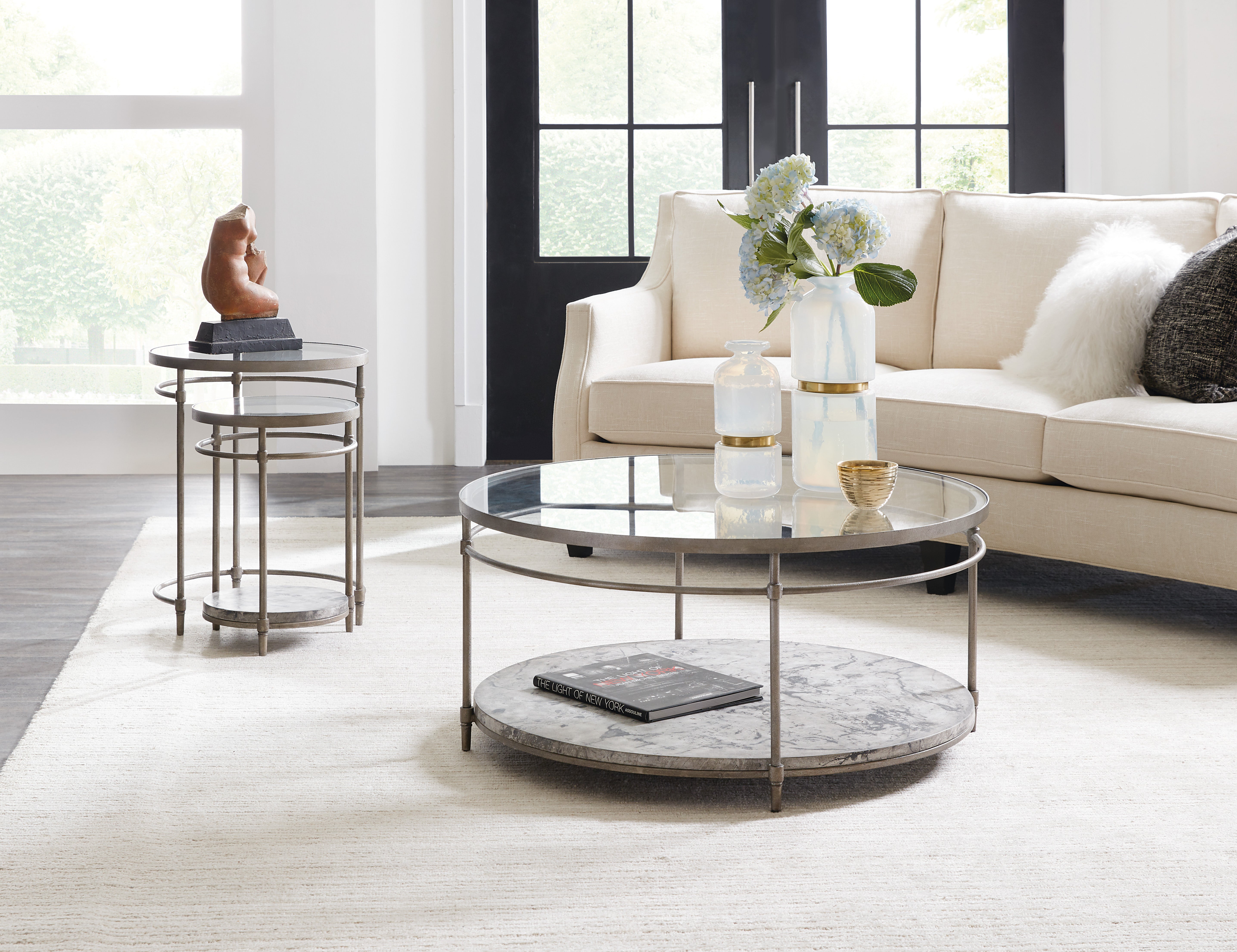 Hooker Furniture Nesting Table in Silvers