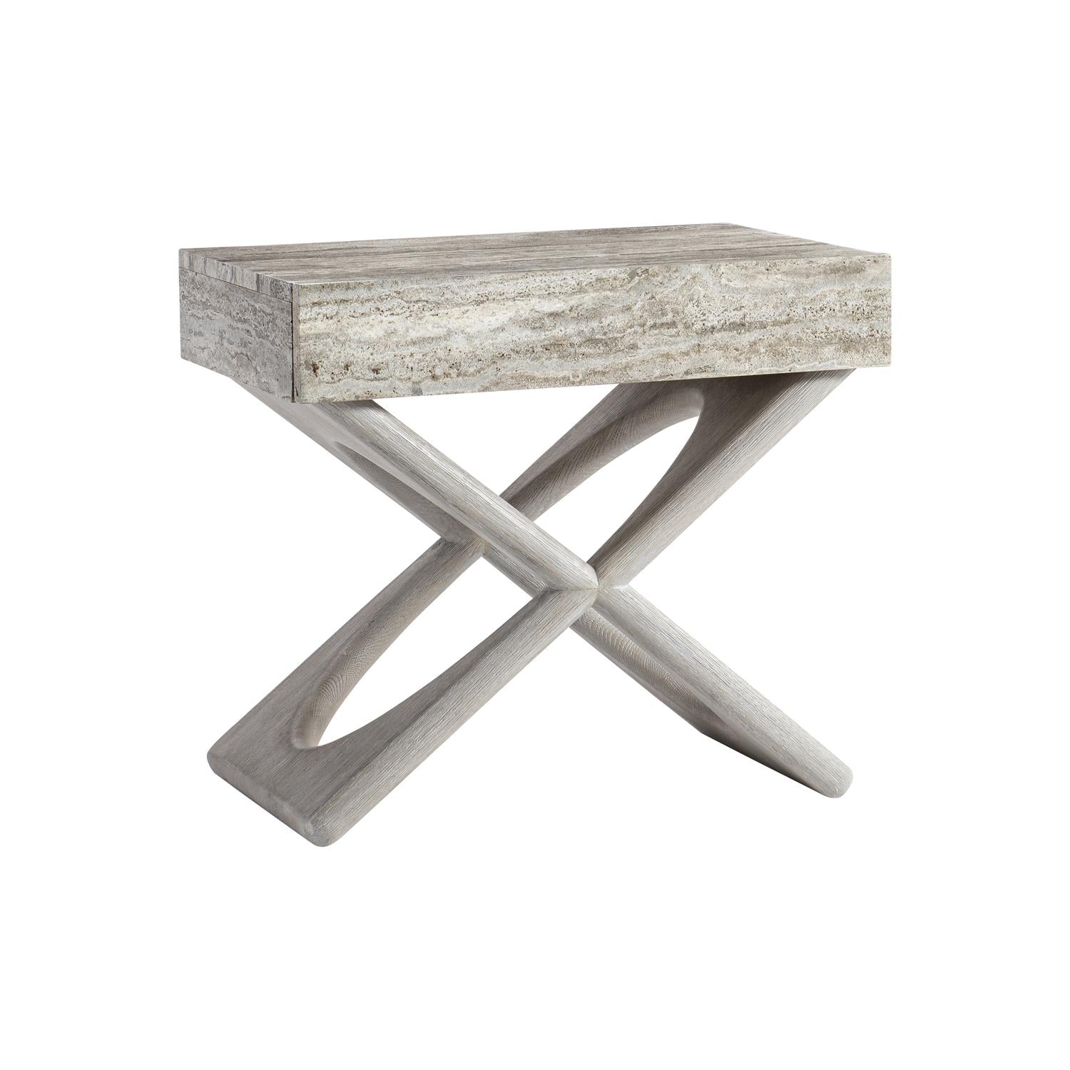Bernhardt Furniture Sereno Open Nightstand in Grigio