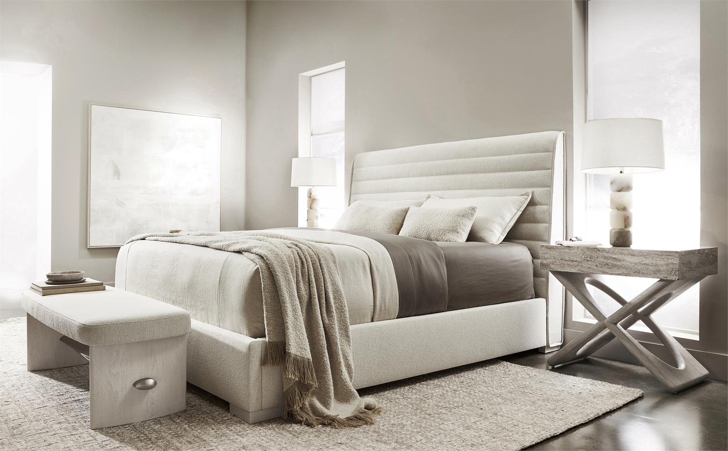 Bernhardt Furniture Sereno Long Bench in Lutra