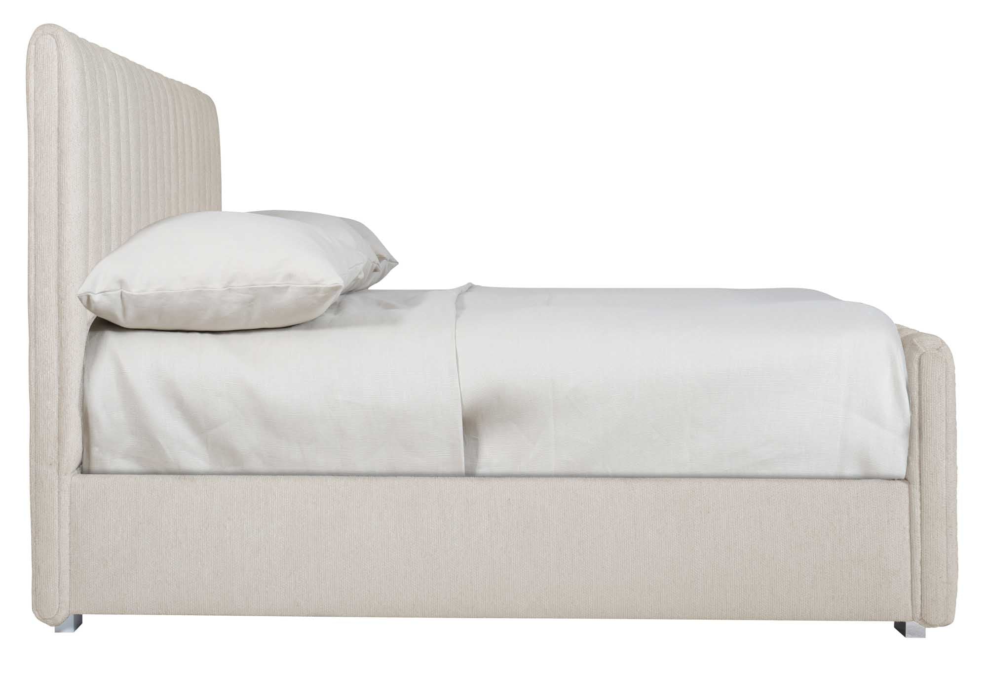 Bernhardt Furniture Silhouette Tufted Pane Bed  in Eggshell