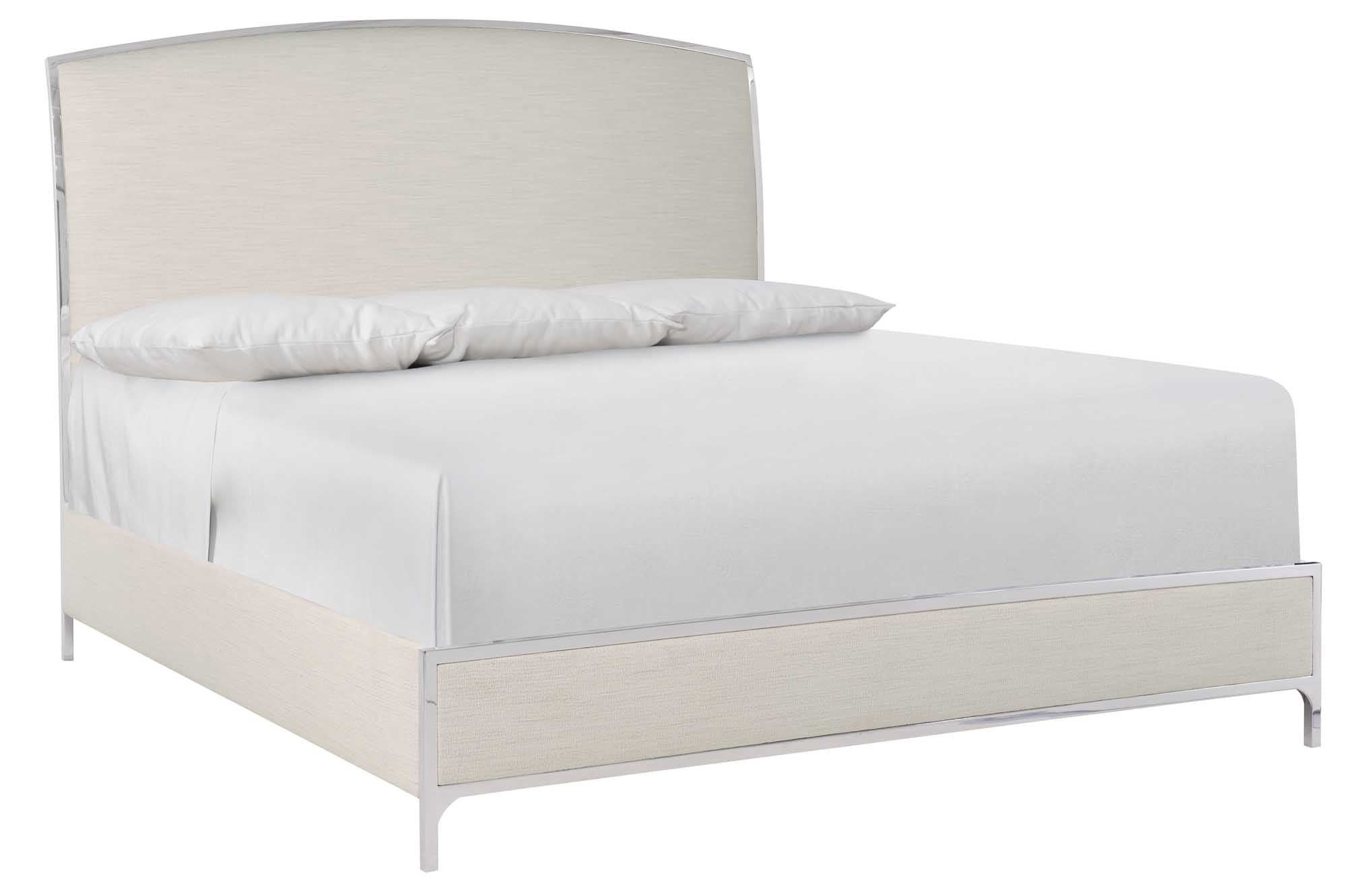 Bernhardt Furniture Silhouette Panel Bed King in Eggshell